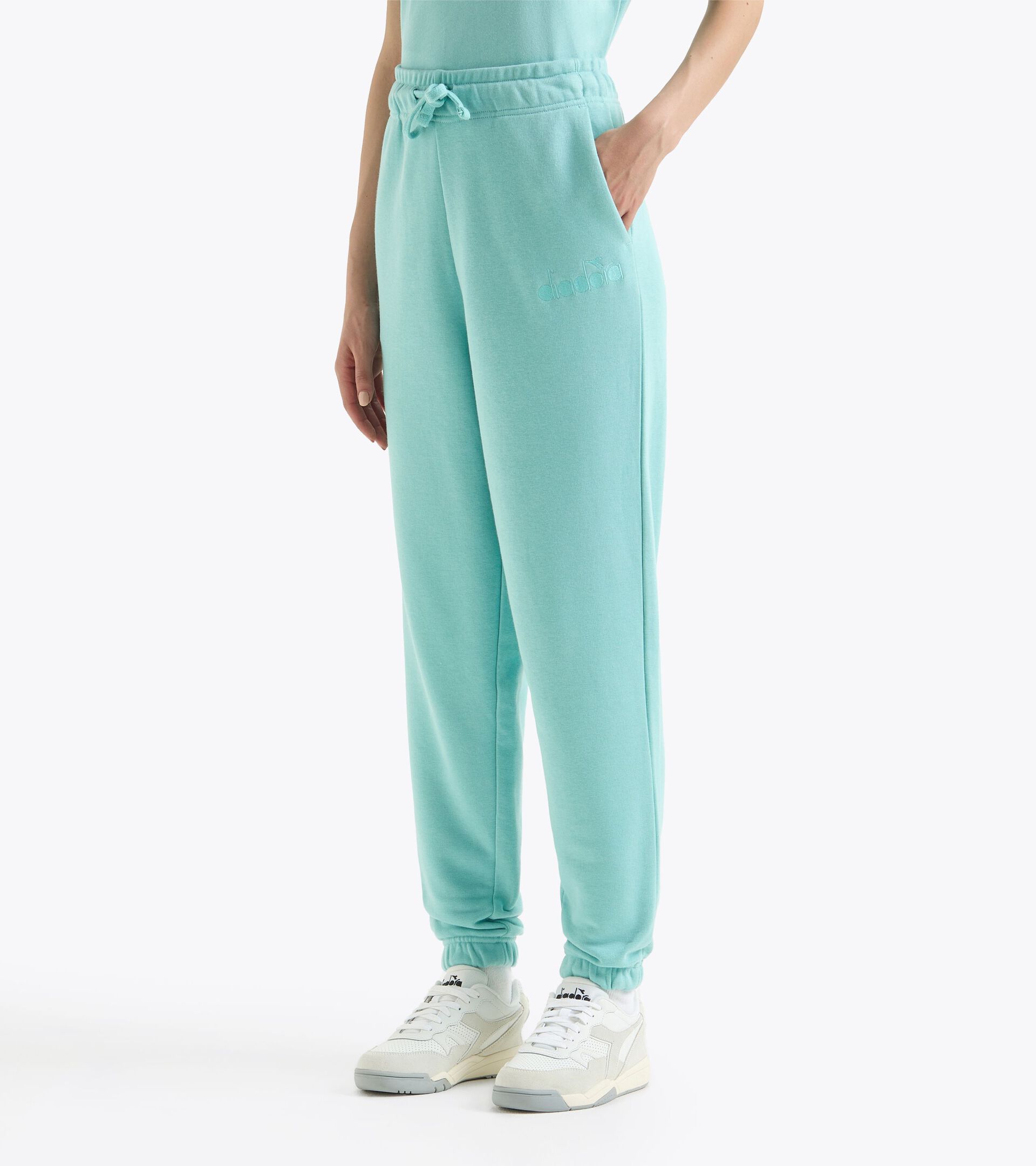 Pantalon de sport - Gender Neutral  PANT ATHL. LOGO TURQUOISE PASTEL - Diadora