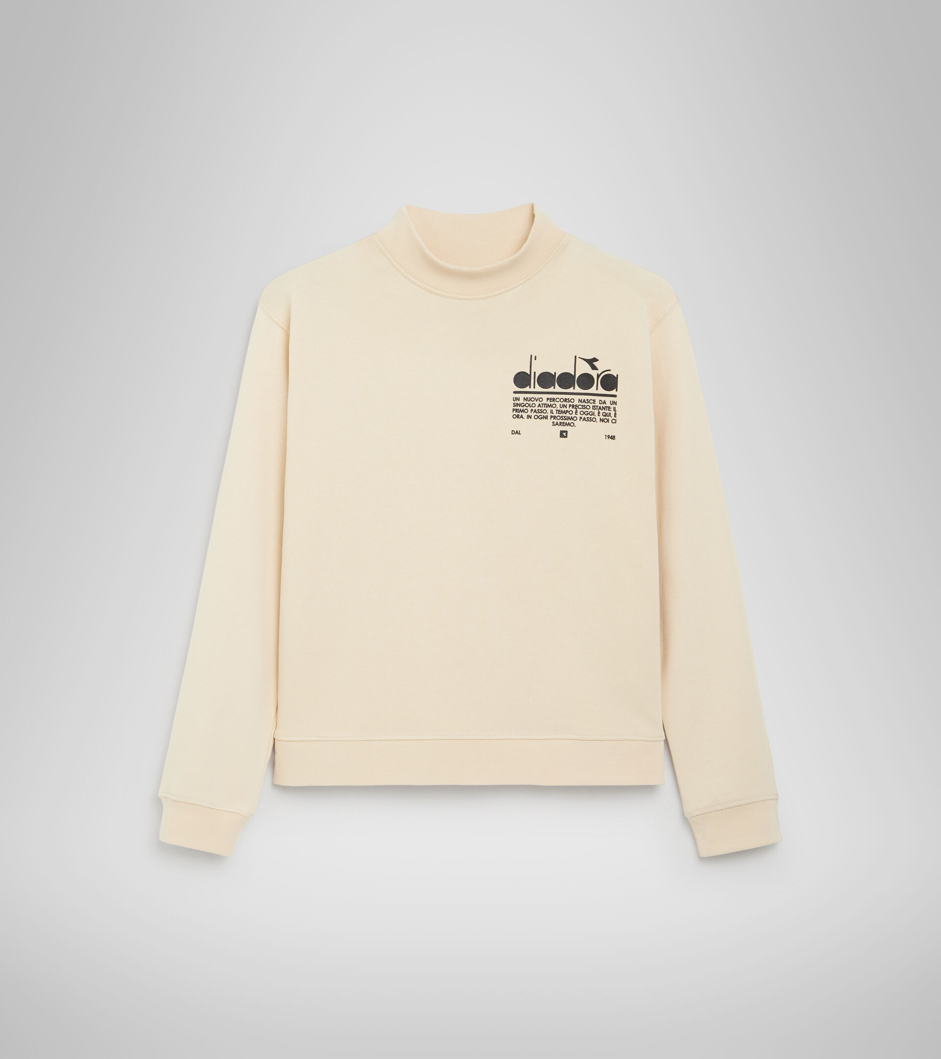 Sweatshirt aus Baumwolle - Damen L. SWEATSHIRT CREW MANIFESTO BUTTERKEKS - Diadora