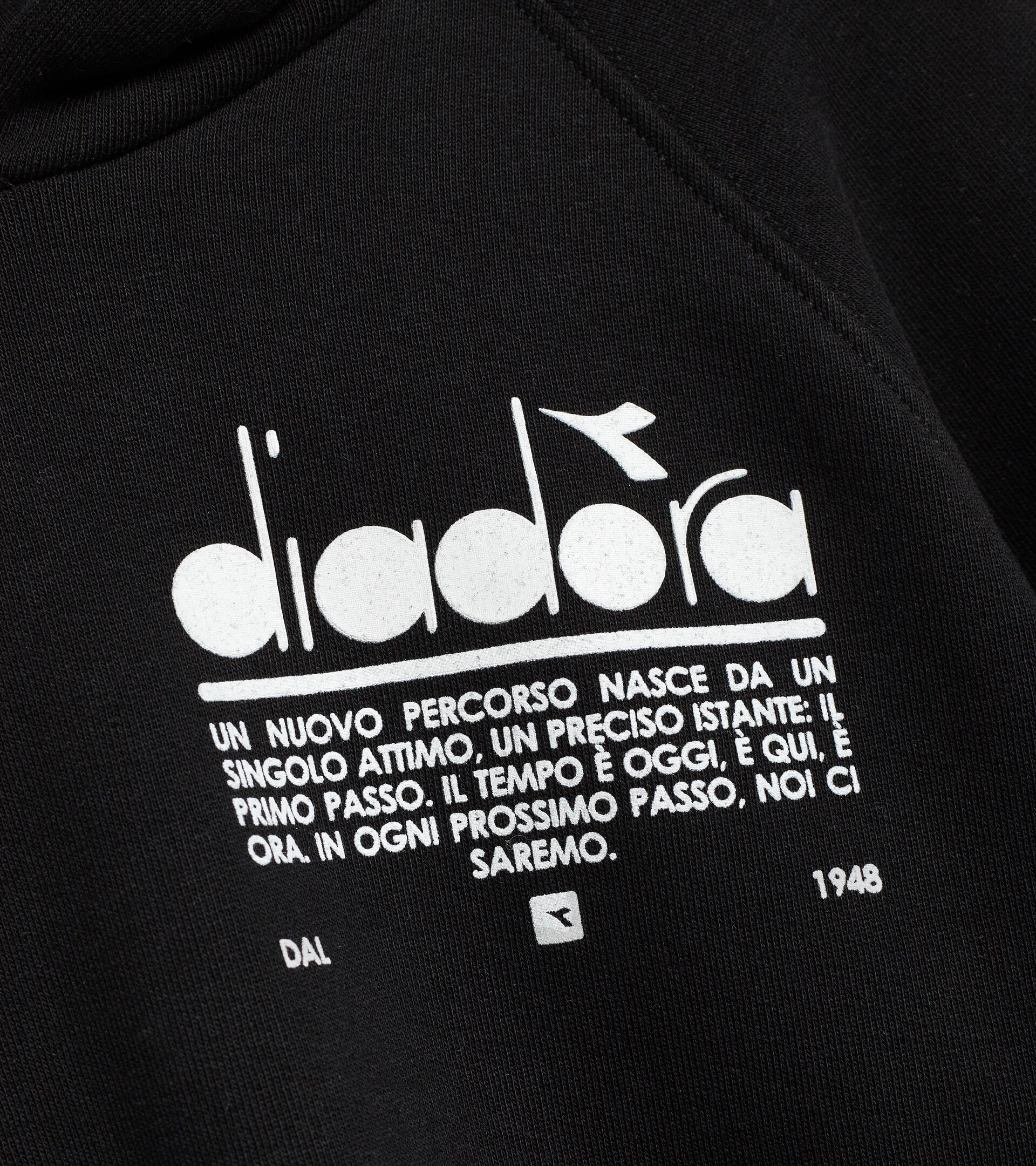 Cotton hooded sweatshirt - Women’s L. HOODIE CROP MANIFESTO BLACK - Diadora