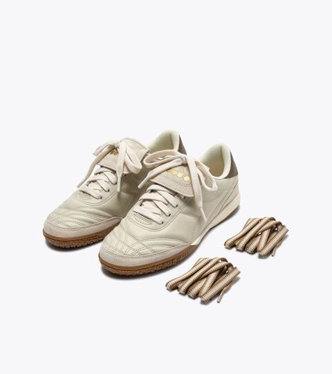 Terrace-style Leather Sneakers - All-gender GOLD INDOOR METAL TOFU - Diadora