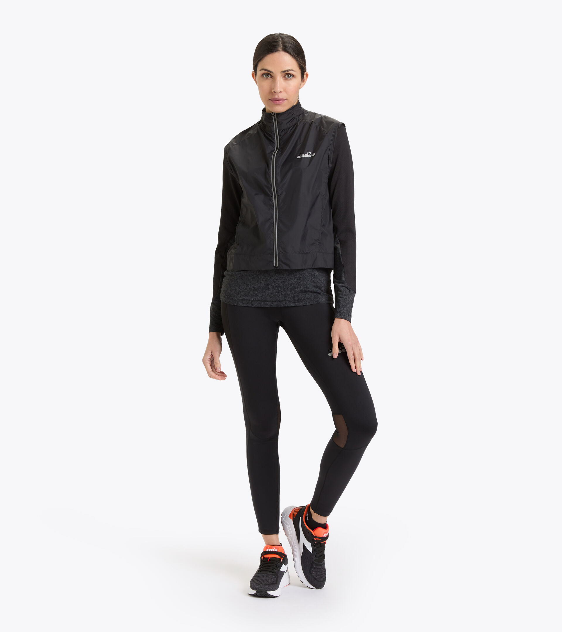 Multi-layered sleeveless vest - Women L. MULTILAYER VEST BE ONE BLACK - Diadora