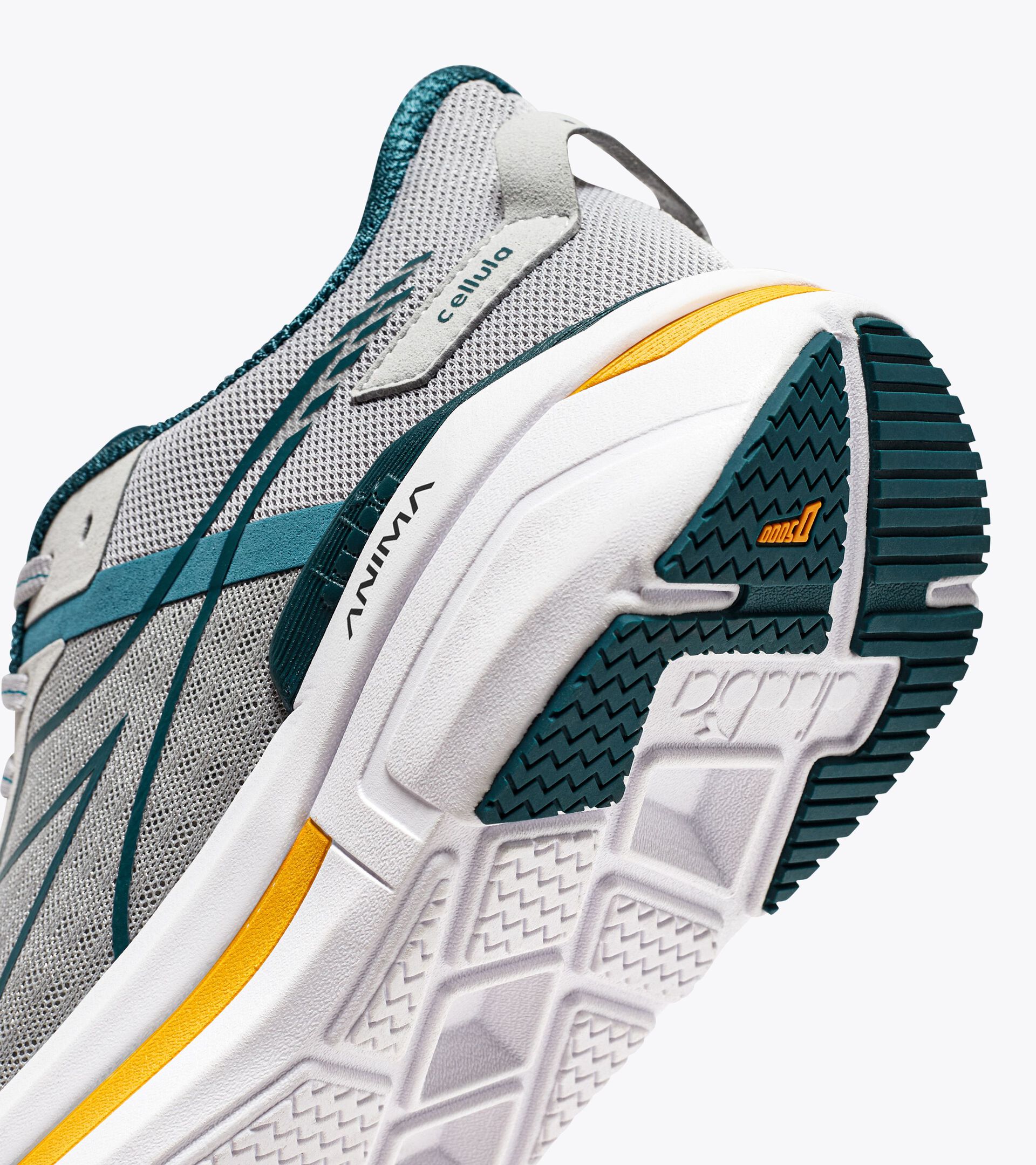 Running shoe - Comfort and stability - Men's CELLULA SILVER/MEDITERRANEA - Diadora