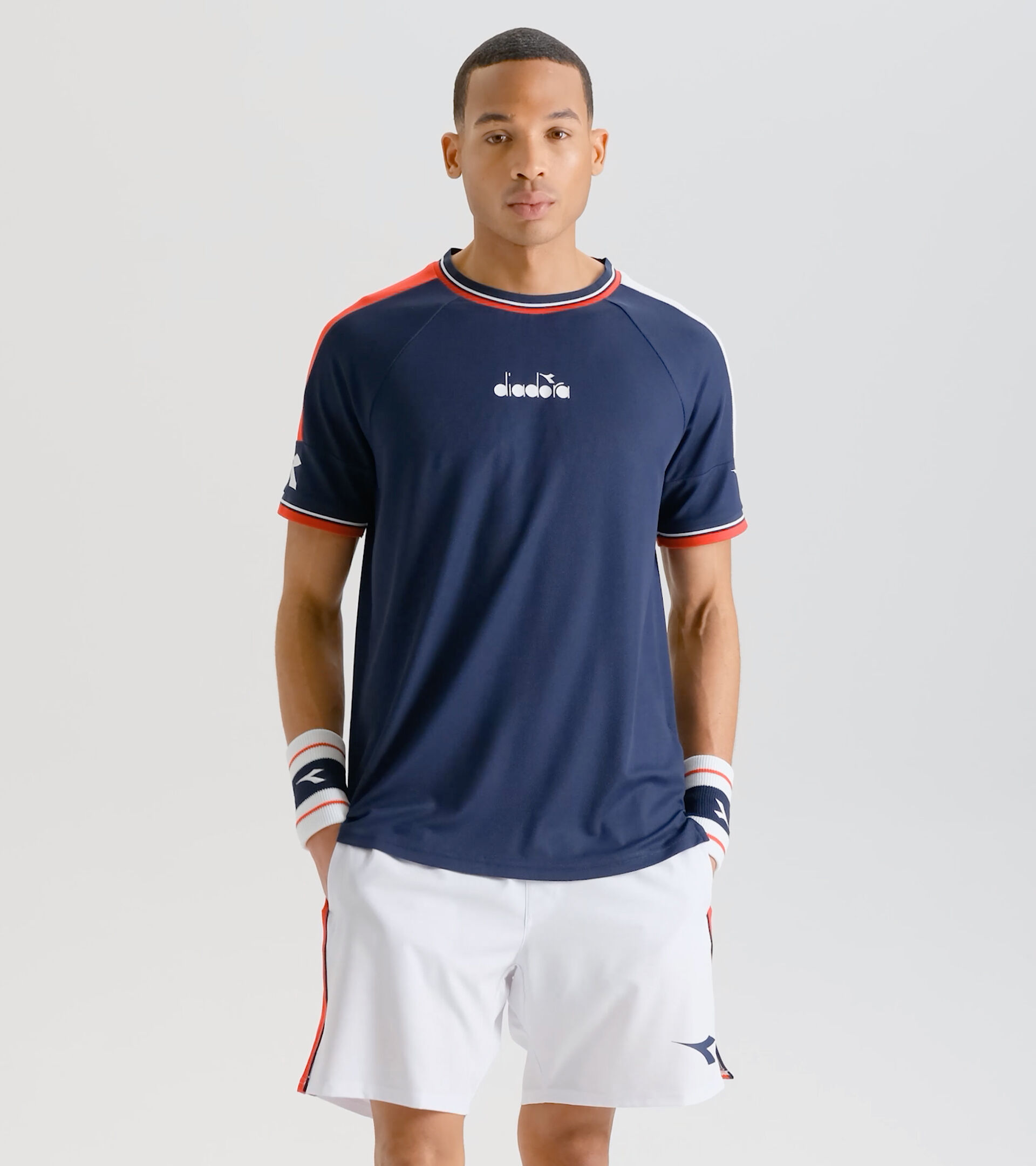 Camiseta de tenis - Hombre SS T-SHIRT ICON NEGRO IRIS - Diadora