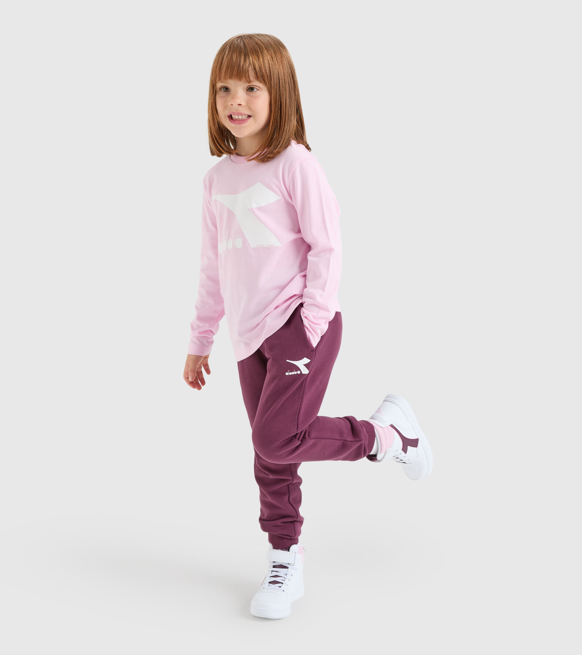 Sports T-shirt - Kids JU.T-SHIRT LS CHROMIA PINK LADY - Diadora