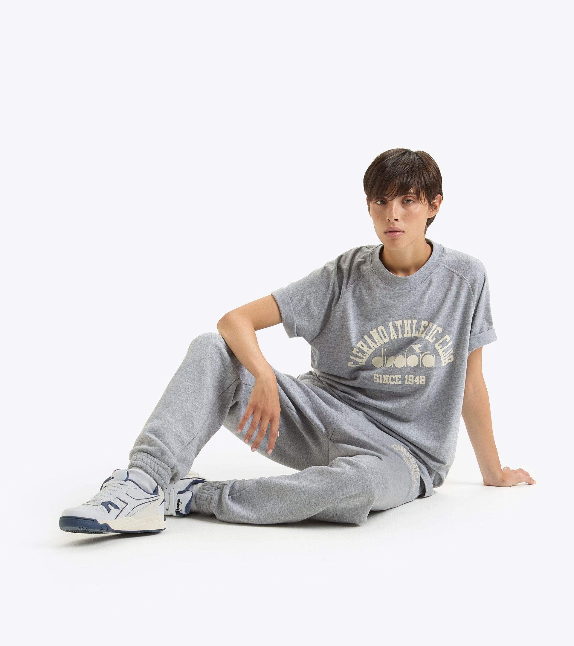 Pantaloni sportivi - Gender Neutral  JOGGER PANT 1948 ATHL. CLUB GRIGIO GRATTACIELO MELANGE - Diadora