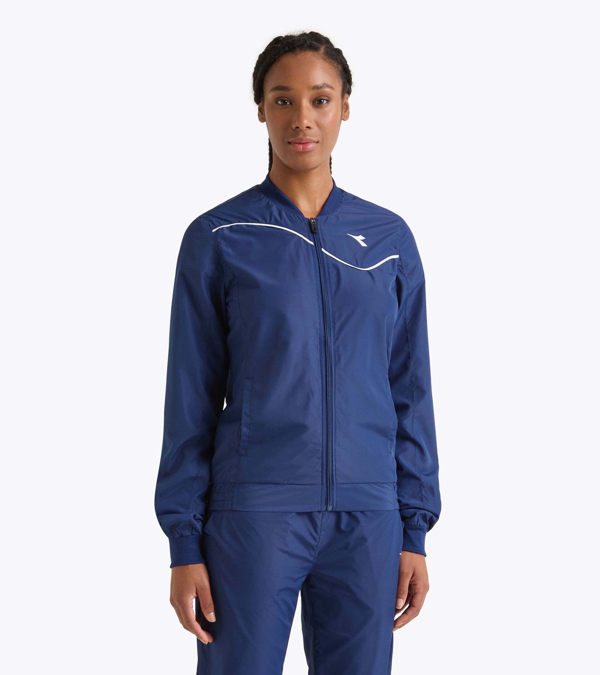 Tennisjacke - Damen L. JACKET COURT GUTBLAU - Diadora