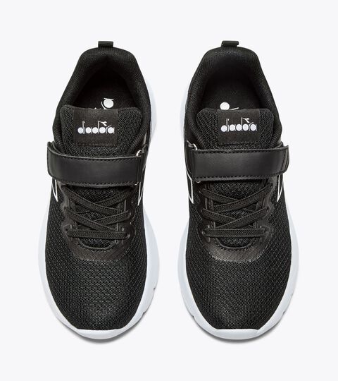 Running  shoe -  4-8  years old - Kids EVO RUN PS BLACK /WHITE - Diadora