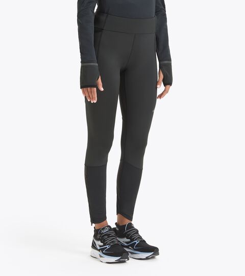 Thermal leggings - Women L. RUN TIGHTS WINTER PROTECTION BLACK - Diadora
