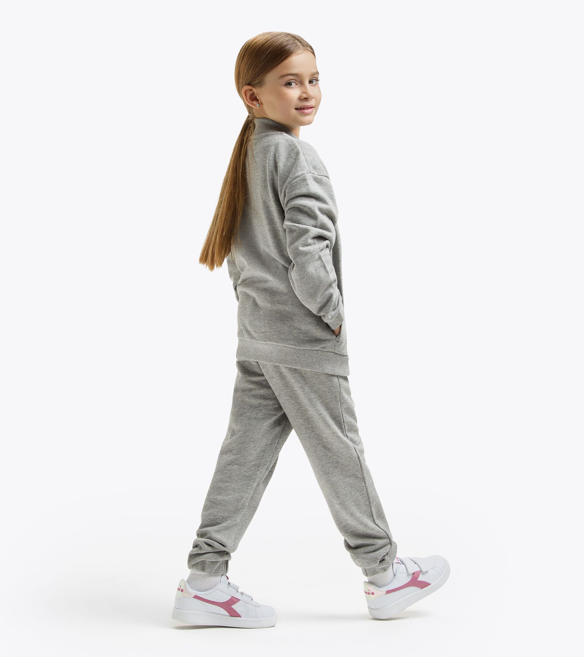 Survêtement de sport - Enfants JU. TRACKSUIT FZ CORE GRATTE CIEL MELANGE - Diadora