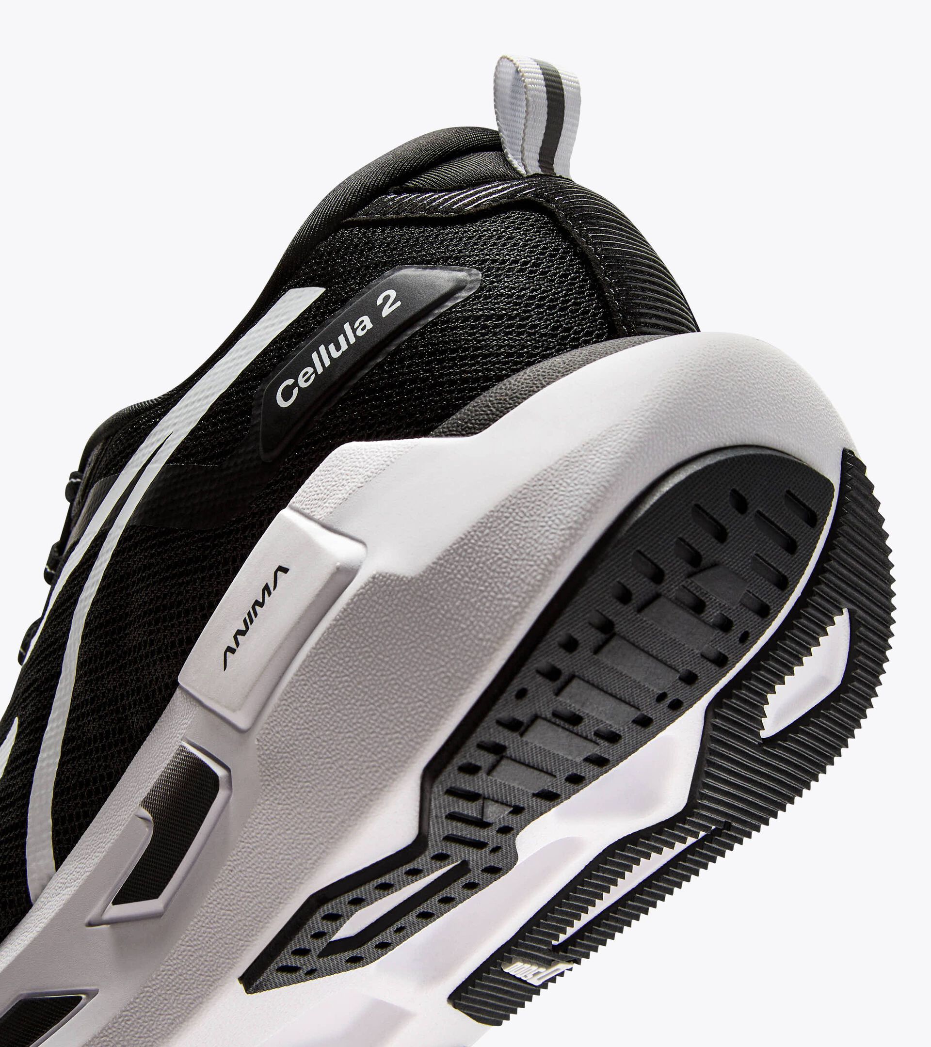 Neutral running shoe - Comfort and stability - Men&rsquo;s CELLULA 2 BLACK /WHITE - Diadora