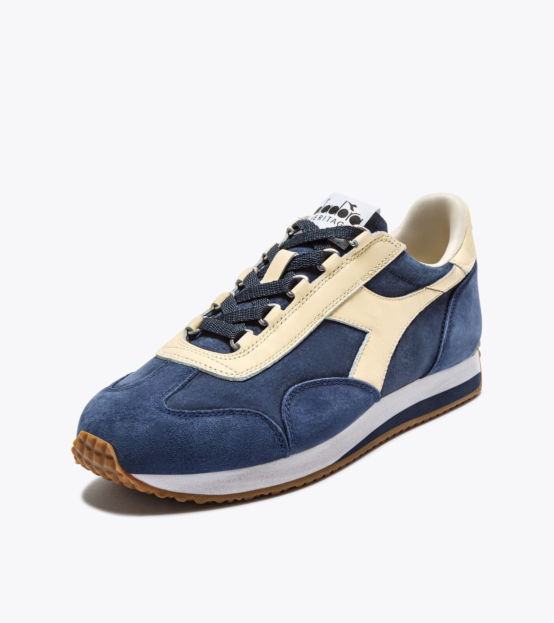Sneakers Heritage en cuir au profil bas - Pour tous les genres EQUIPE '75 SW UNIFORME BLEU - Diadora