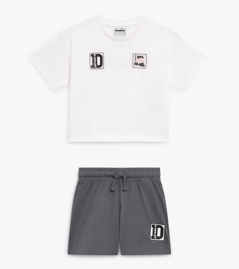 Conjunto deportivo - Camiseta y pantal&oacute;n corto - Ni&ntilde;a JG. SET ESS. SPORTS SS BLANCO VIVO - Diadora
