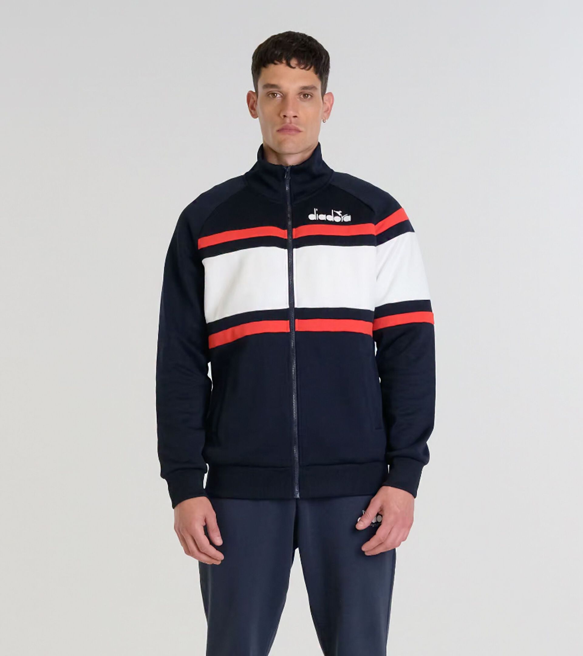80s-inspired sports jacket - All-gender JACKET 80S BLUE DENIM - Diadora