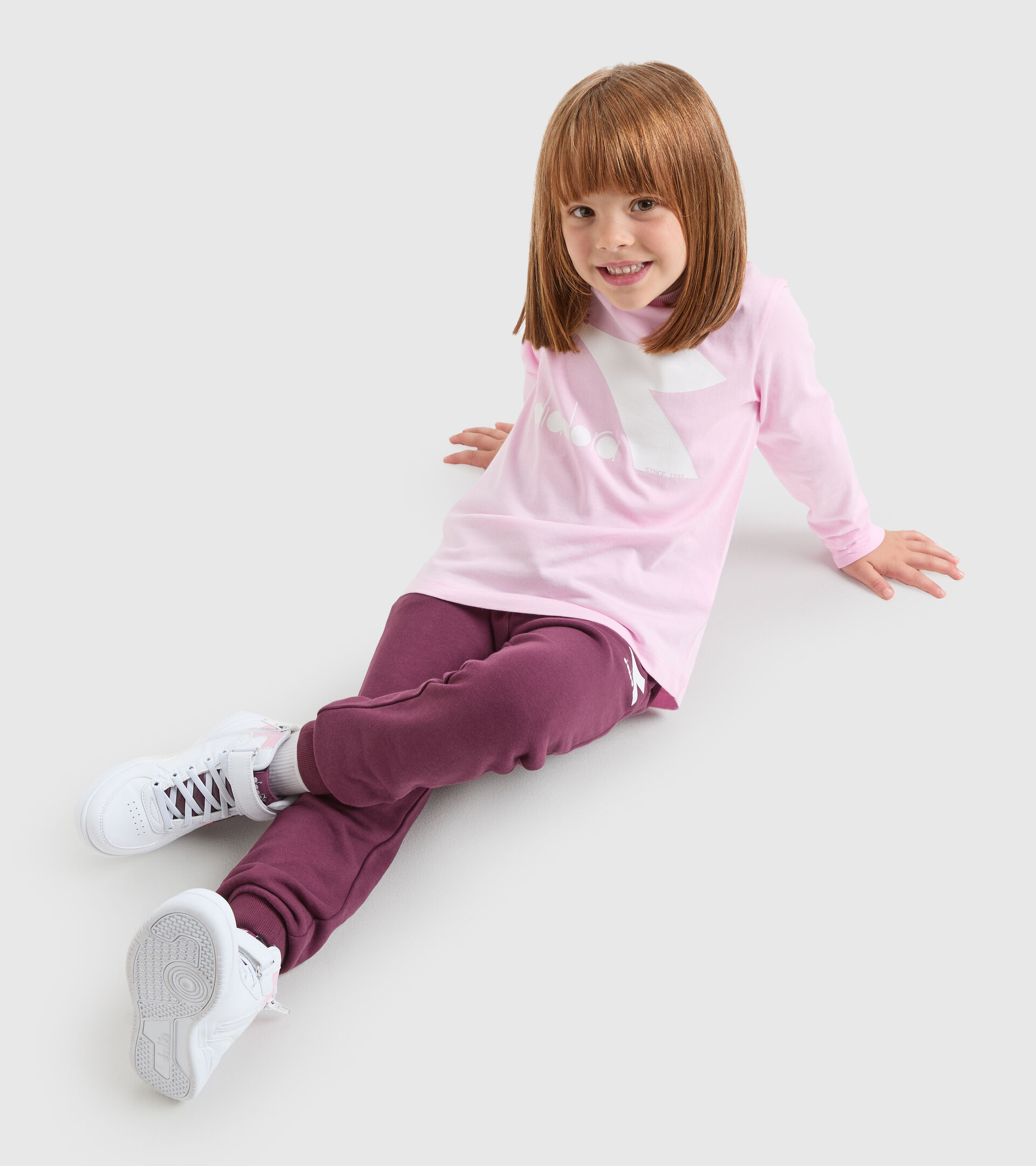 Sports T-shirt - Kids JU.T-SHIRT LS CHROMIA PINK LADY - Diadora