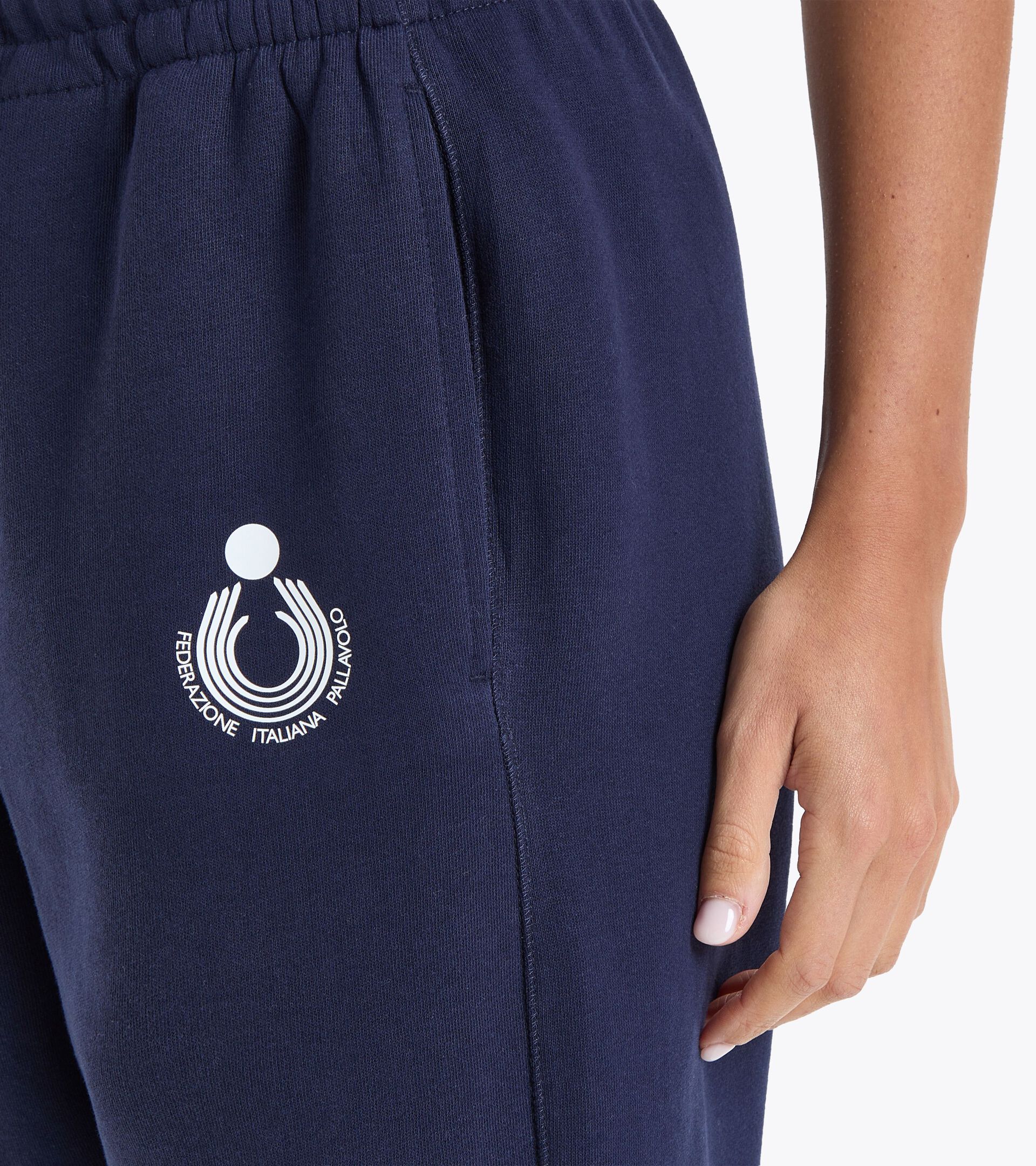 Pantalón de chándal de representación para mujer - Selección Italiana de Vóley Playa PANTA FELPA RAPPR.ZA DONNA BV23 ITA AZUL CHAQUETON - Diadora