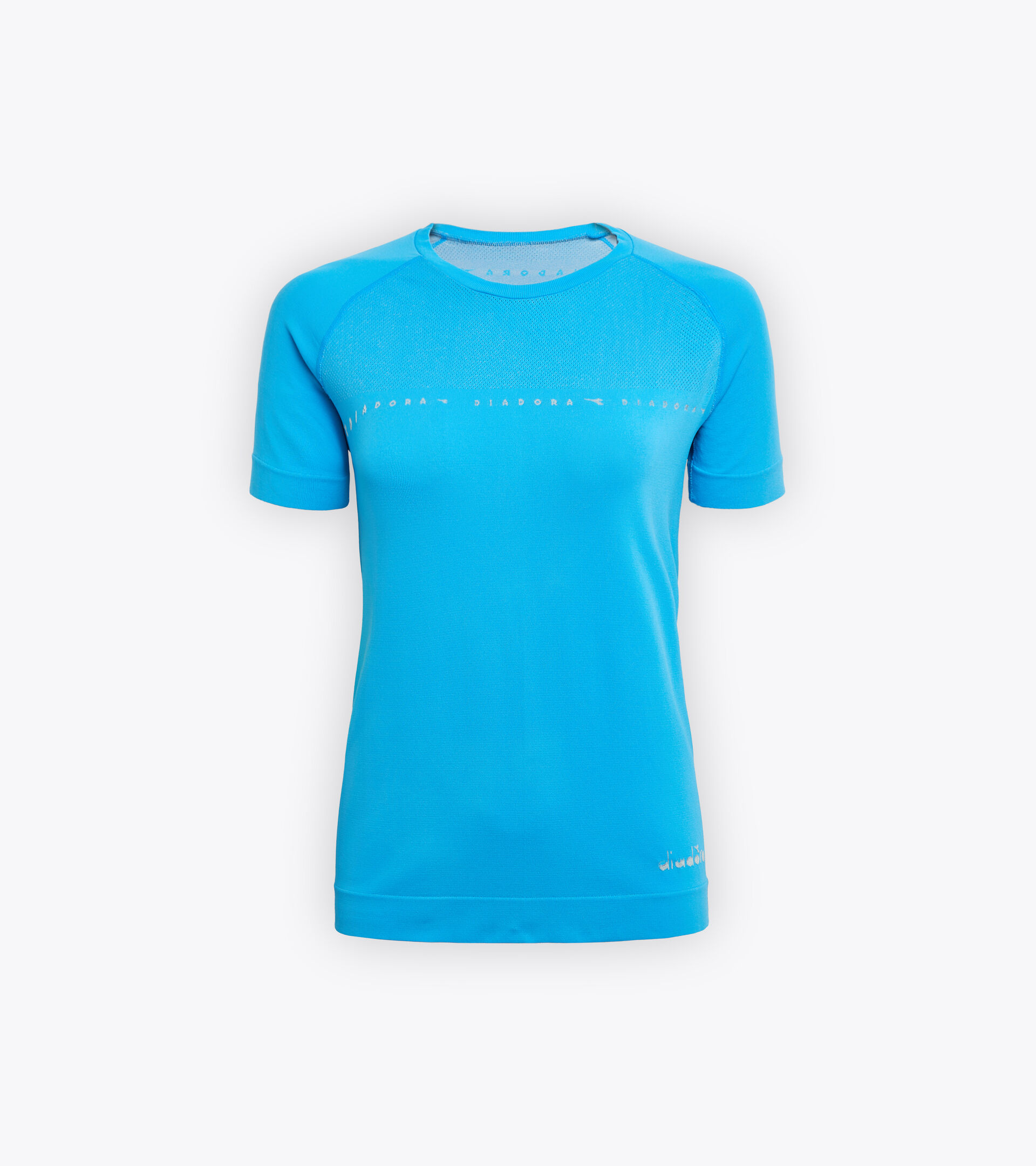 Camiseta de running Made in Italy - Mujer L. SS SKIN FRIENDLY T-SHIRT BLUE PRINT - Diadora