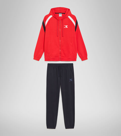 TRACKSUIT HOODIE FZ CORE, MOHNBLUME ROT Trainingsanzug aus Baumwolle - Herren TRACKSUIT HOODIE FZ CORE MOHNBLUME ROT - Diadora