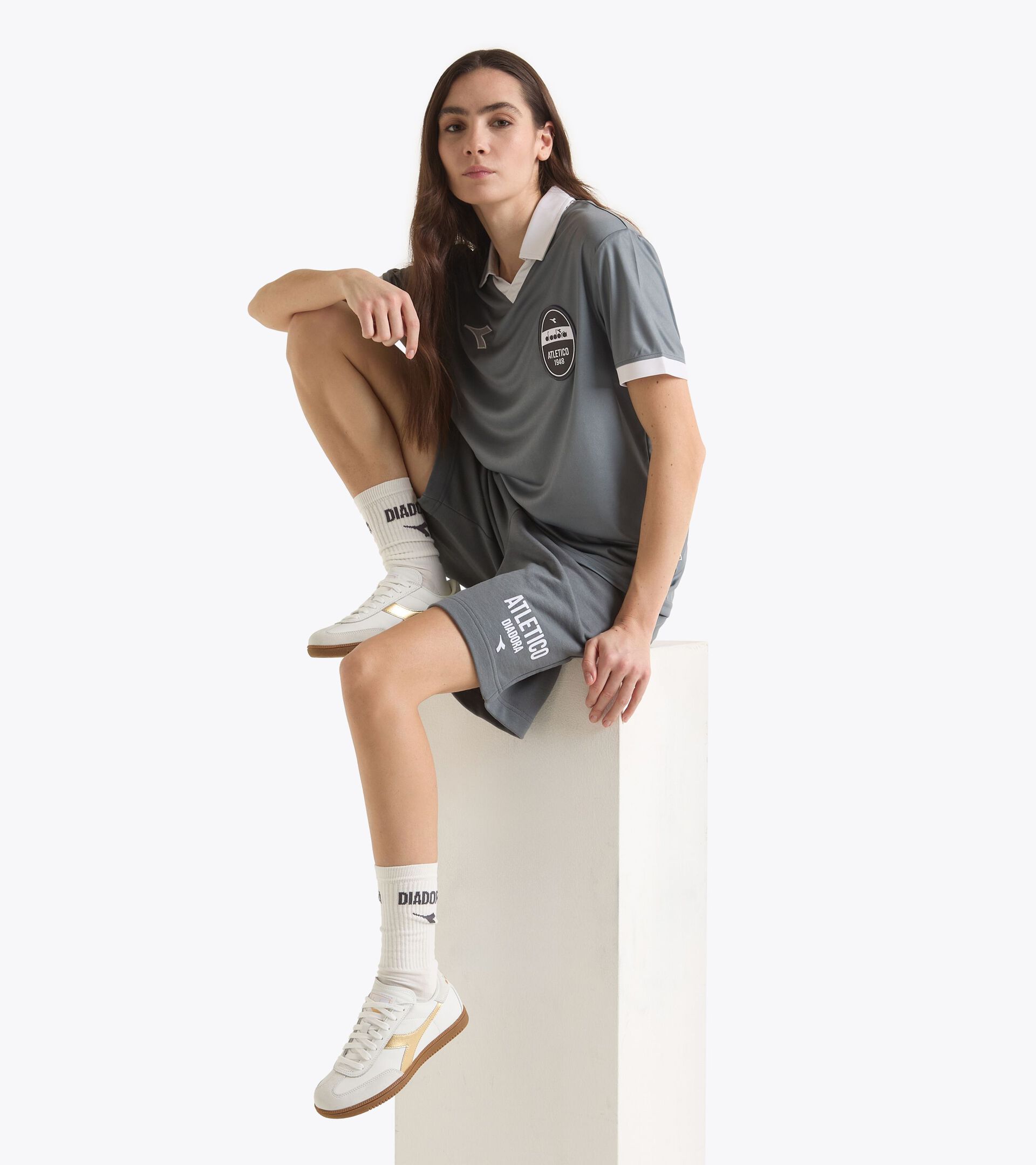 Polo Legacy de punto de poliéster - Made in Italy - Para todos los géneros POLO SS LEGACY ROCA DE CASTILLO - Diadora