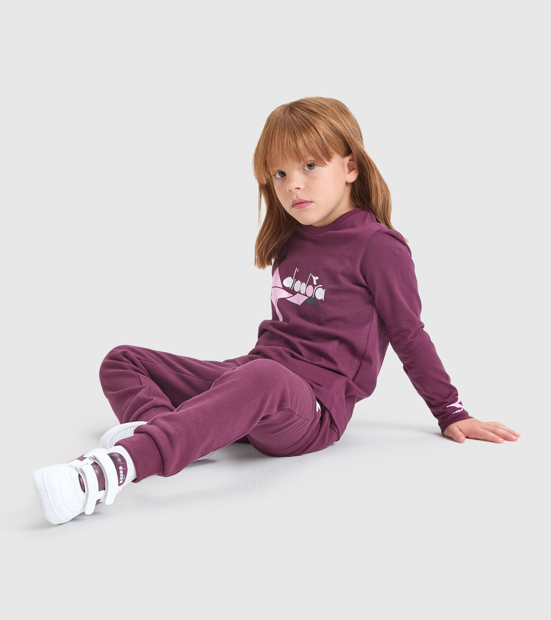Long-sleeved T-shirt - Girls JG.T-SHIRT LS GLEE AFRICAN VIOLET - Diadora
