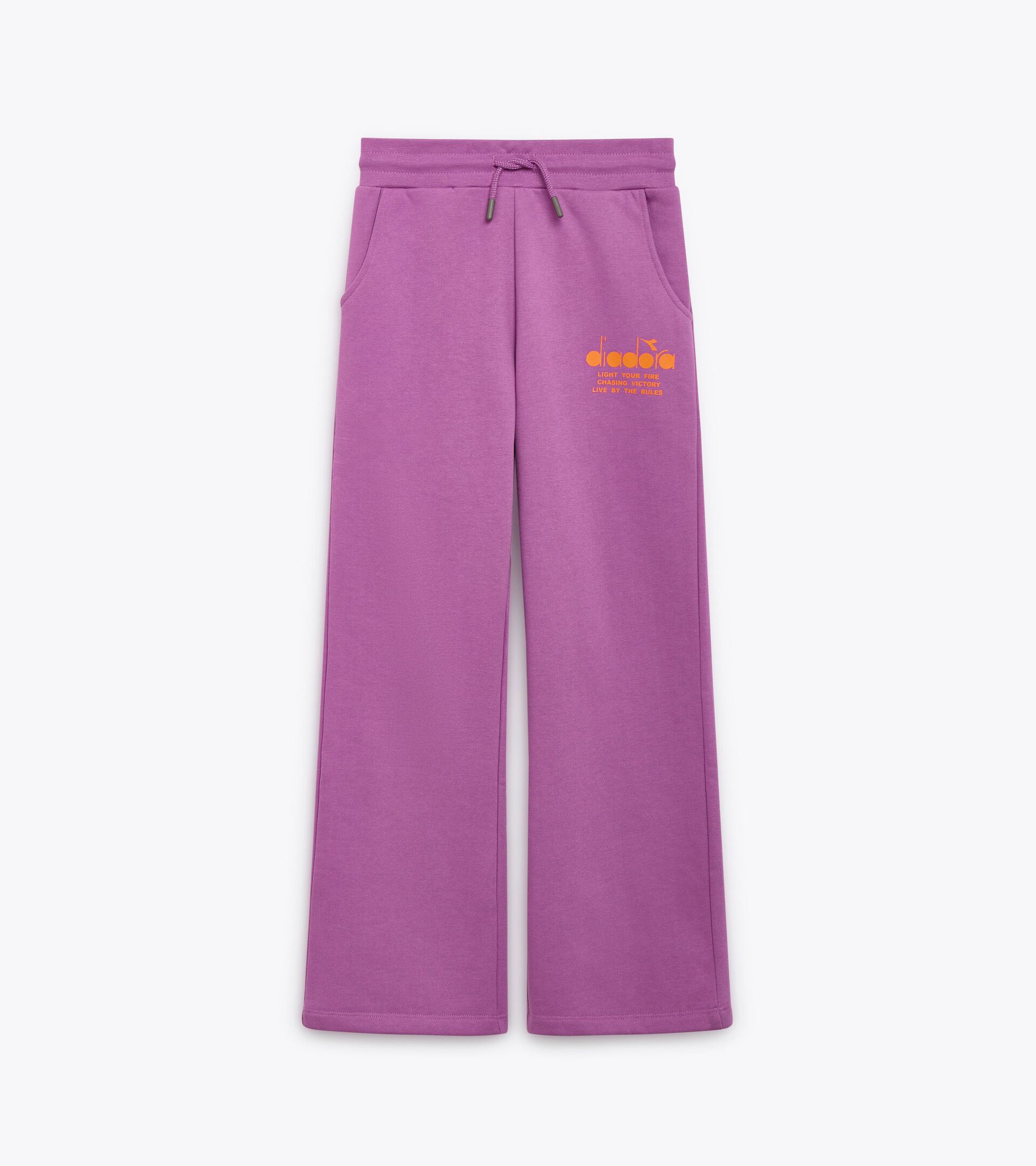 Pantaloni della tuta - Bambina JG.WIDE PANT LOGO PASTEL VIOLA LILLA - Diadora