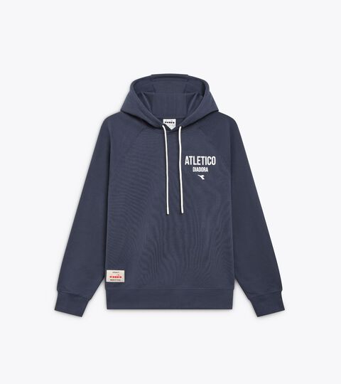 HOODIE LEGACY, BLUE DENIM Legacy hoodie - Made in Italy - All-gender HOODIE LEGACY BLUE DENIM - Diadora