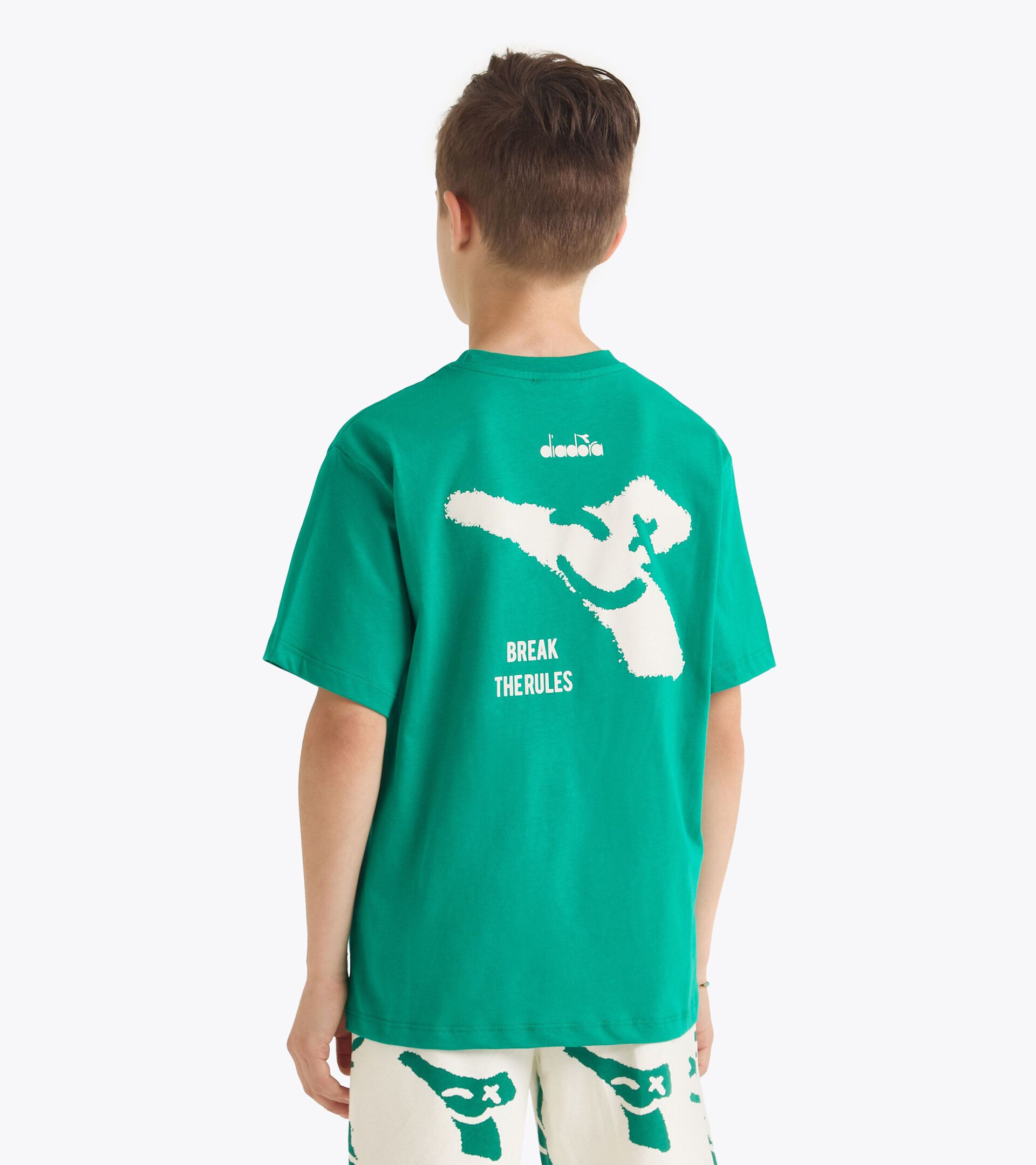 Tank - Boy JB. T-SHIRT SS SMILE LOGO GREEN - Diadora