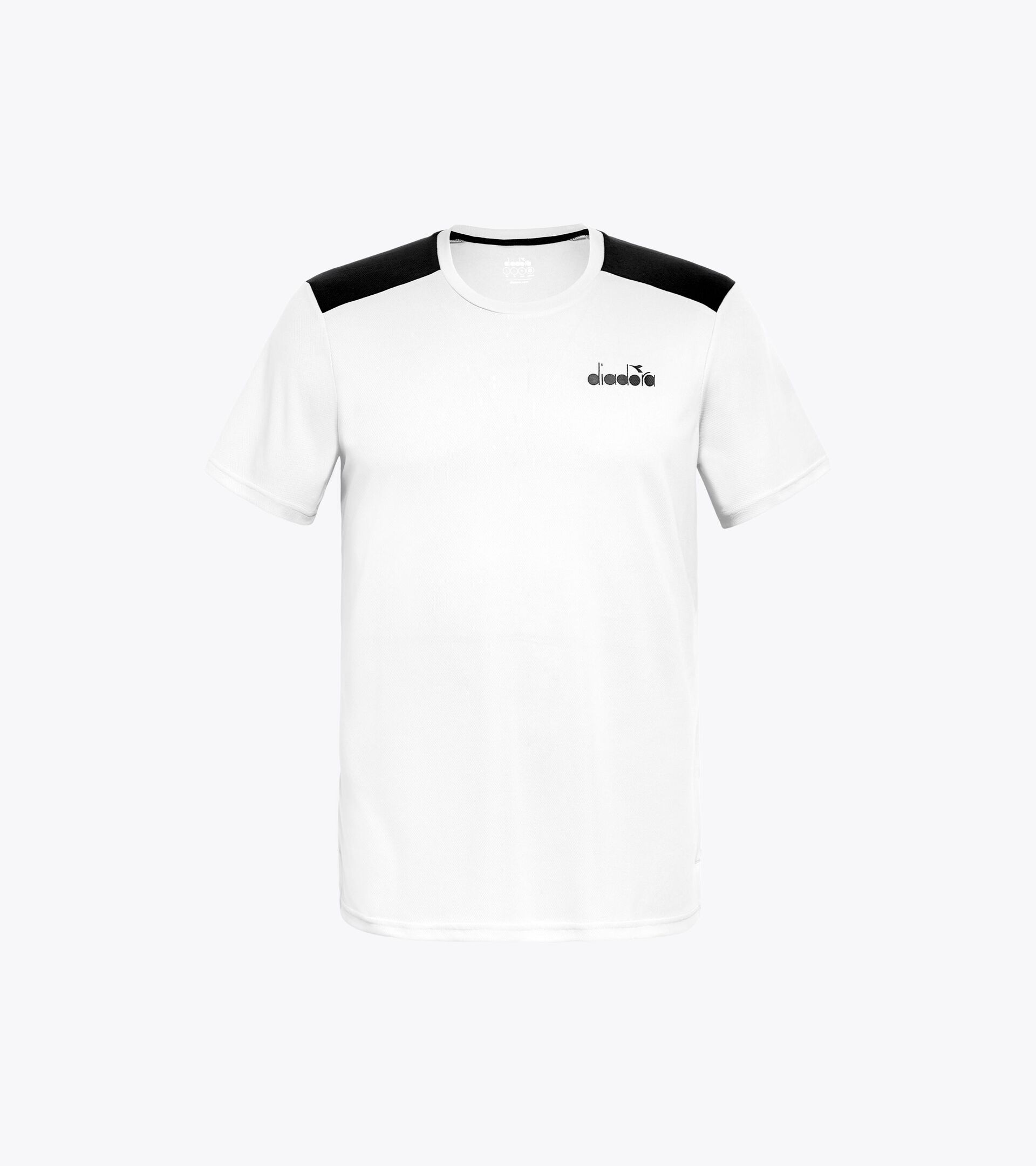 Camiseta de tenis - Hombre SS CORE T-SHIRT T BLANCO VIVO/NEGRO - Diadora