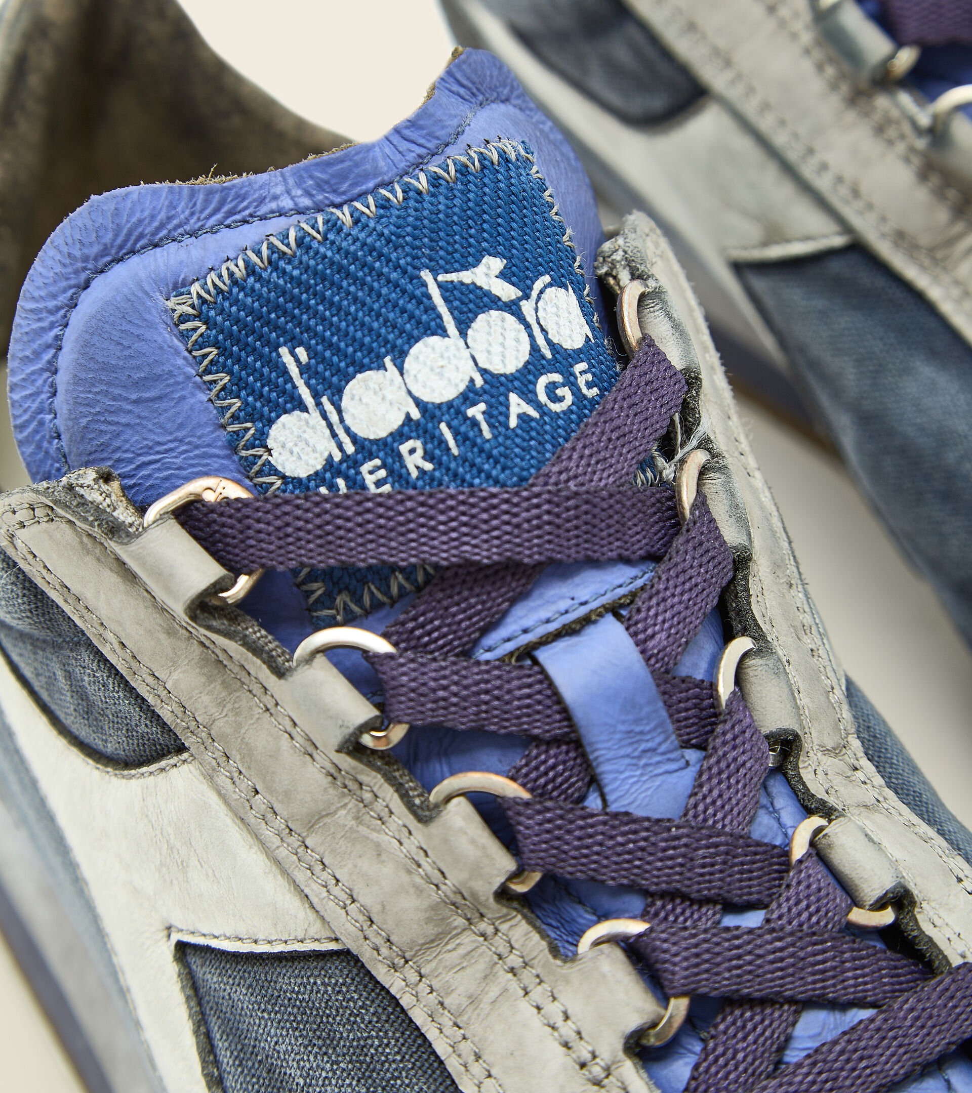 Heritage-Schuh - Unisex EQUIPE H DIRTY STONE WASH EVO STURMVIOLETT - Diadora