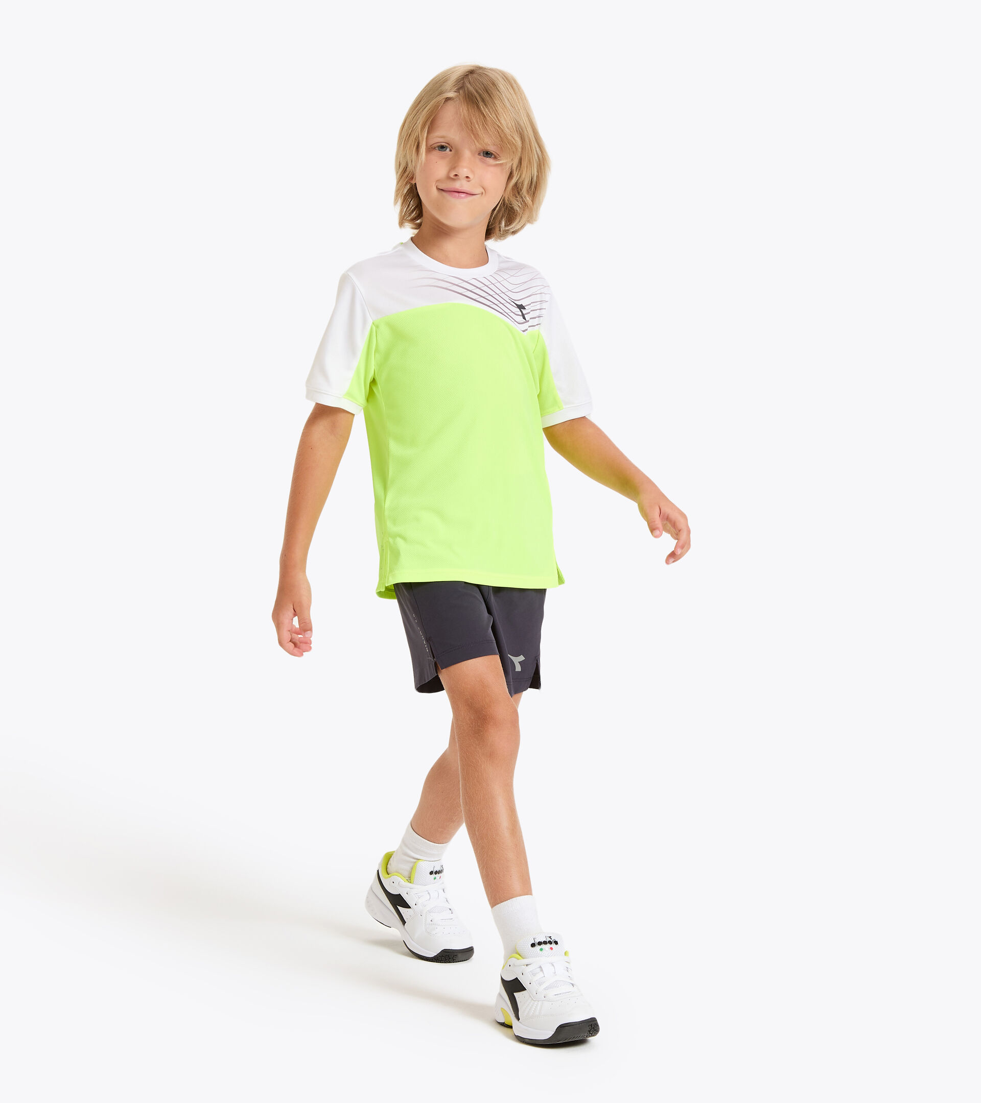 Tennis-T-Shirt - Junior J. T-SHIRT COURT FLUO GELB DD - Diadora