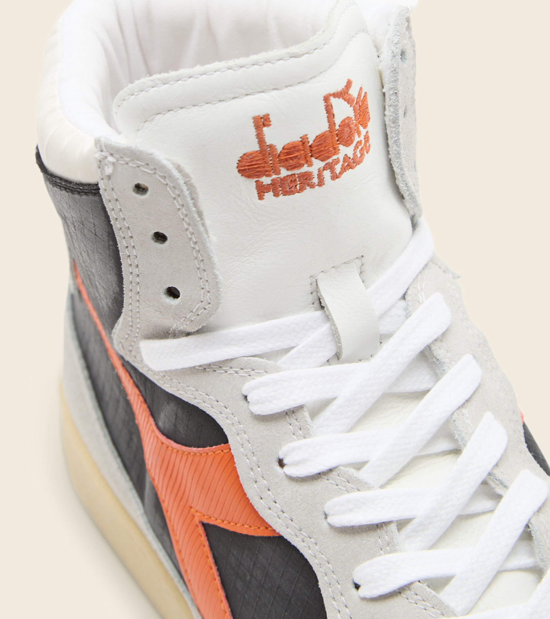 Heritage-Schuh - Herren MI BASKET RIPSTOP SCHWARZ/WEISS - Diadora