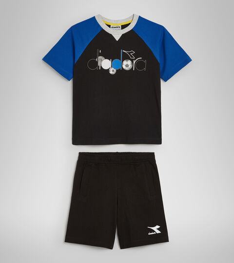 JB.SET SS SCORE, BLACK Cotton shorts/T-shirt set - Boys JB.SET SS SCORE BLACK - Diadora