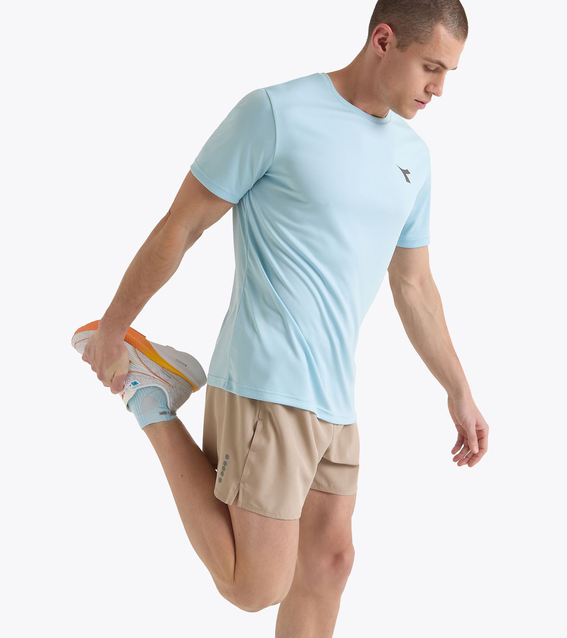 Sports t-shirt - Men SS T-SHIRT RUN CORYDALIS BLUE - Diadora