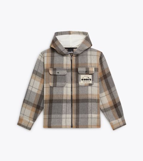 Flannel jacket - Boys  JB. JACKET FLANELLA FRIENDLY TEAM LIGHT GREY - Diadora