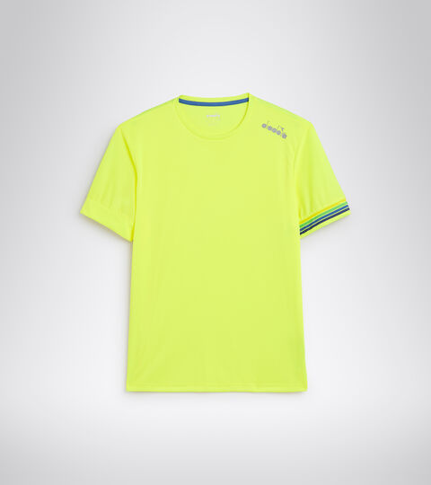 SS CORE TEE, NEON YELLOW Short-sleeved running T-shirt - Men SS CORE TEE NEON YELLOW - Diadora
