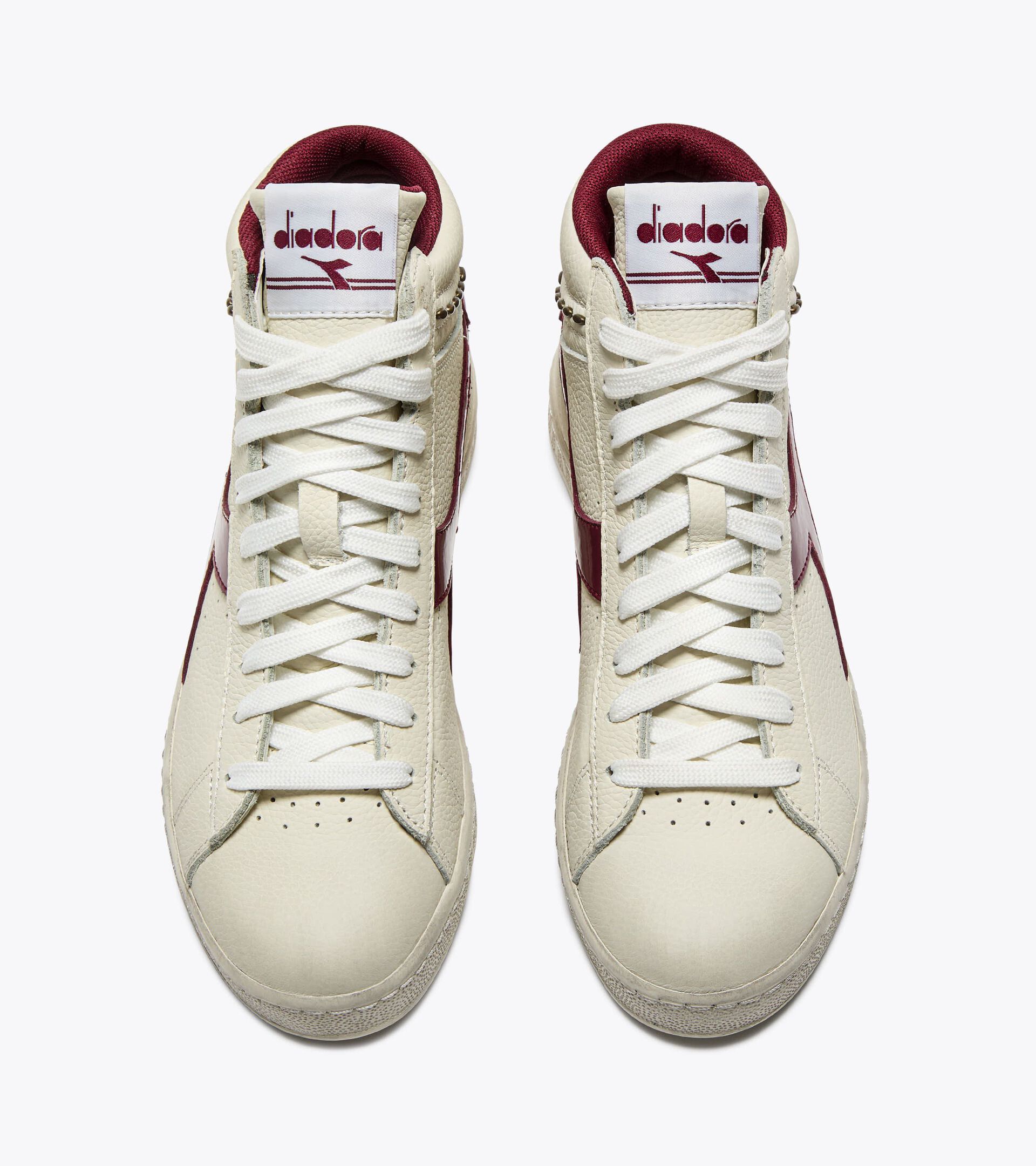 Zapatilla retro-tenis alta - Mujer GAME L HIGH WAXED STUDS WN ROJO GRANADA - Diadora