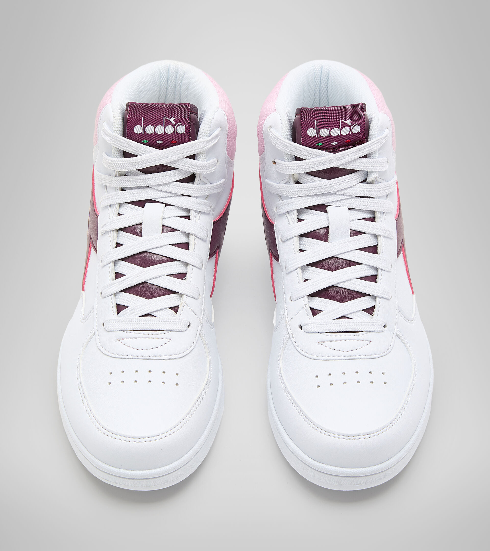 Sports shoes - Youth 8-16 years RAPTOR MID GS WHITE/GRAPE WINE - Diadora