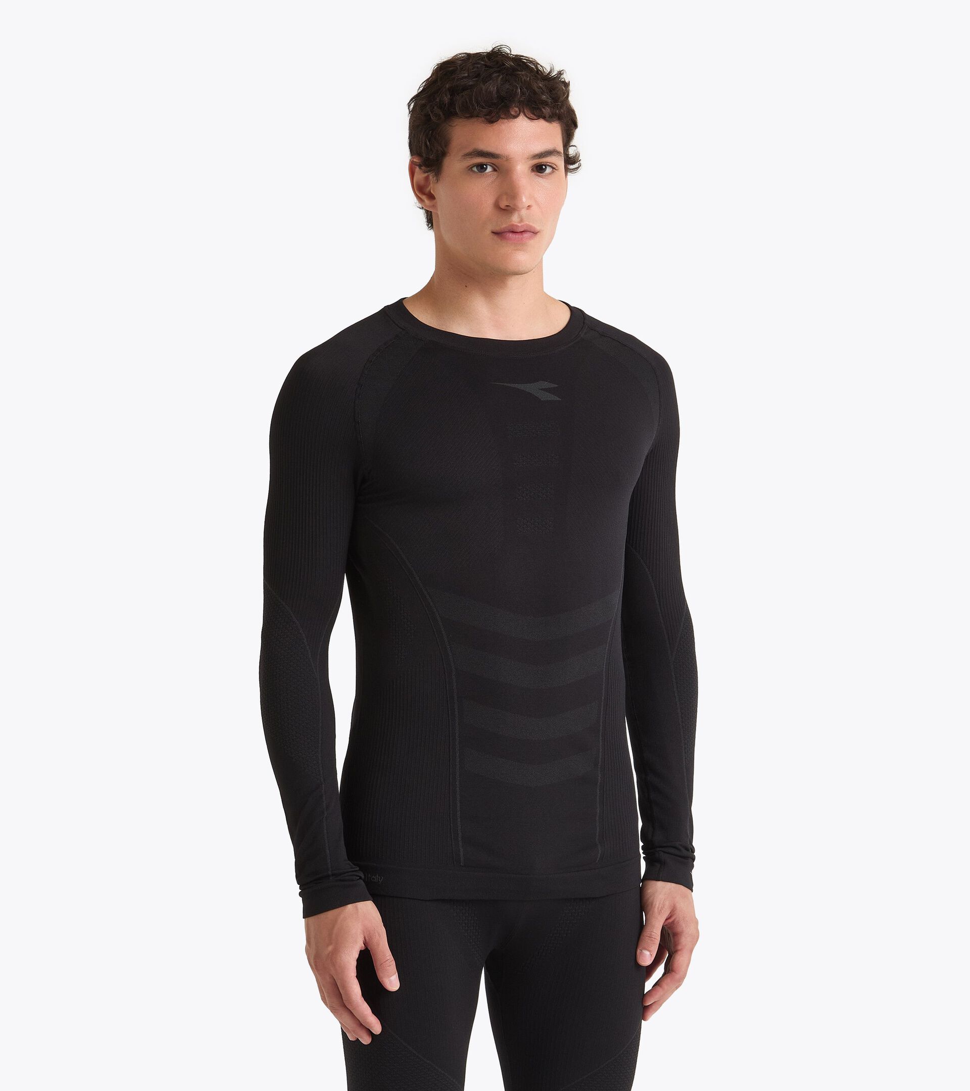 Made In Italy technical shirt with long sleeve - Running - Men’s LS T-SHIRT STRATOZERO BLACK - Diadora
