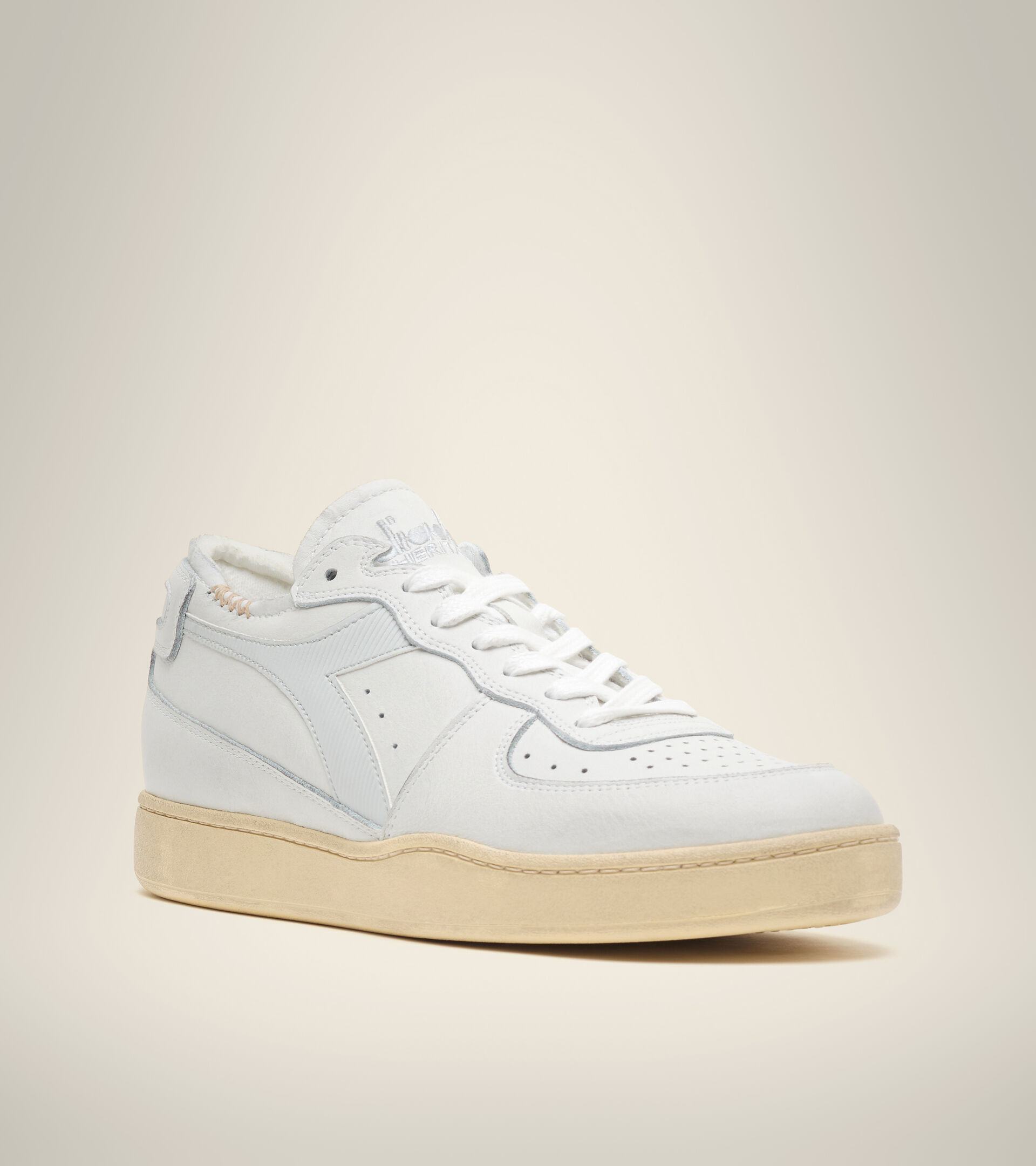 Heritage shoe - Unisex MI BASKET ROW CUT WHITE/DAWN BLUE - Diadora
