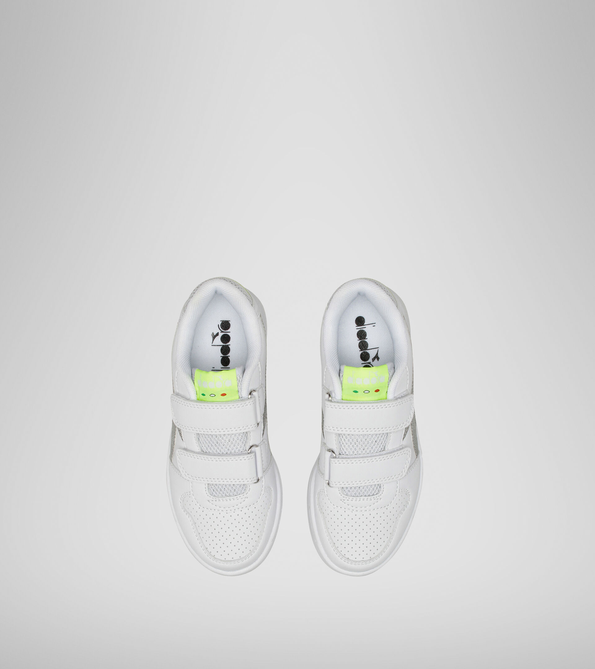 Sports shoes - Kids 4-8 years PLAYGROUND PS GIRL WHITE/YELLOW FLUO. - Diadora