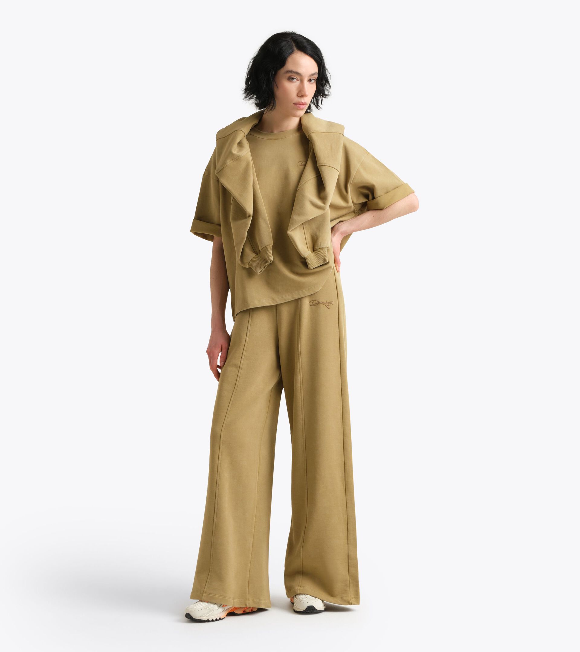 Flare-Hose aus Baumwolle im Retrostil - Damen L. FLARE PANTS AVENUE LAB KAKI - Diadora