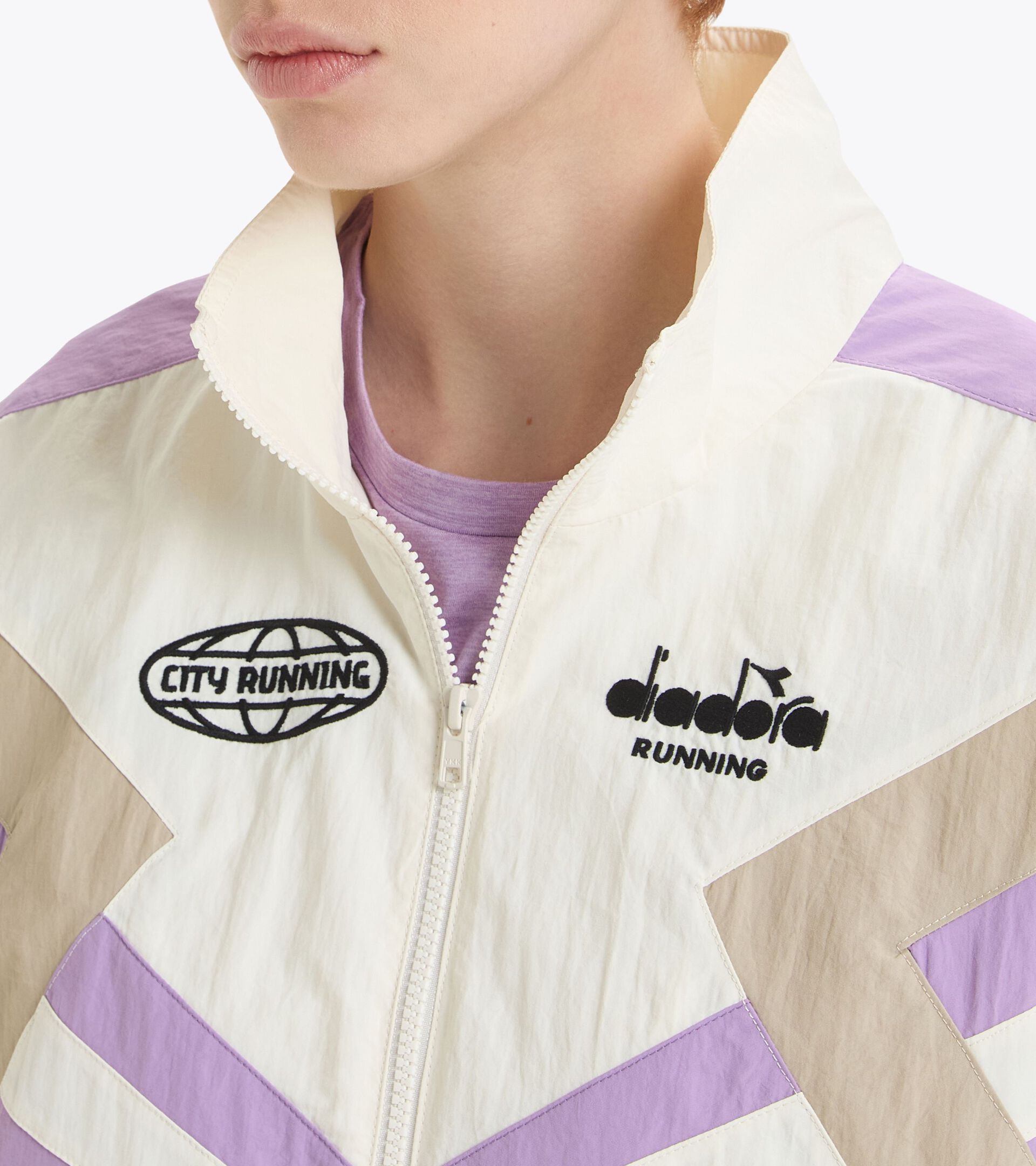Track Jacket - Made in Italy - All-Gender TRACK JACKET MILL CITY WHISPER WHITE - Diadora
