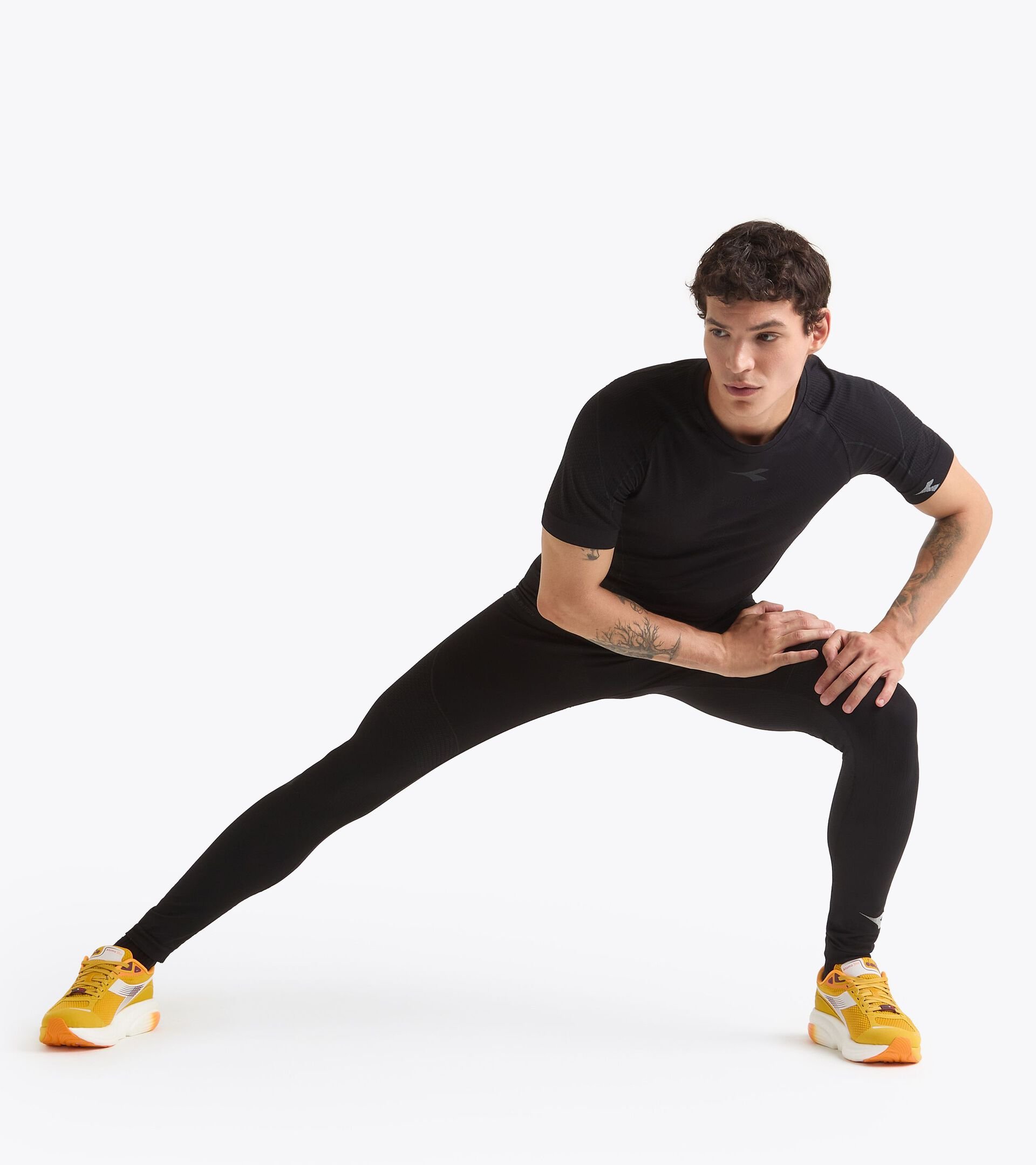 Mallas técnicas para correr§Made in Italy§Hombre TIGHTS STRATOZERO NEGRO - Diadora