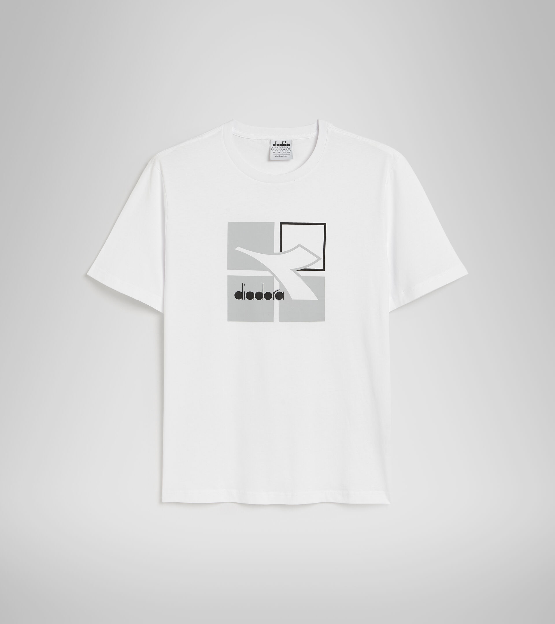 Cotton T-shirt - Men T-SHIRT SS FRAME OPTICAL WHITE - Diadora