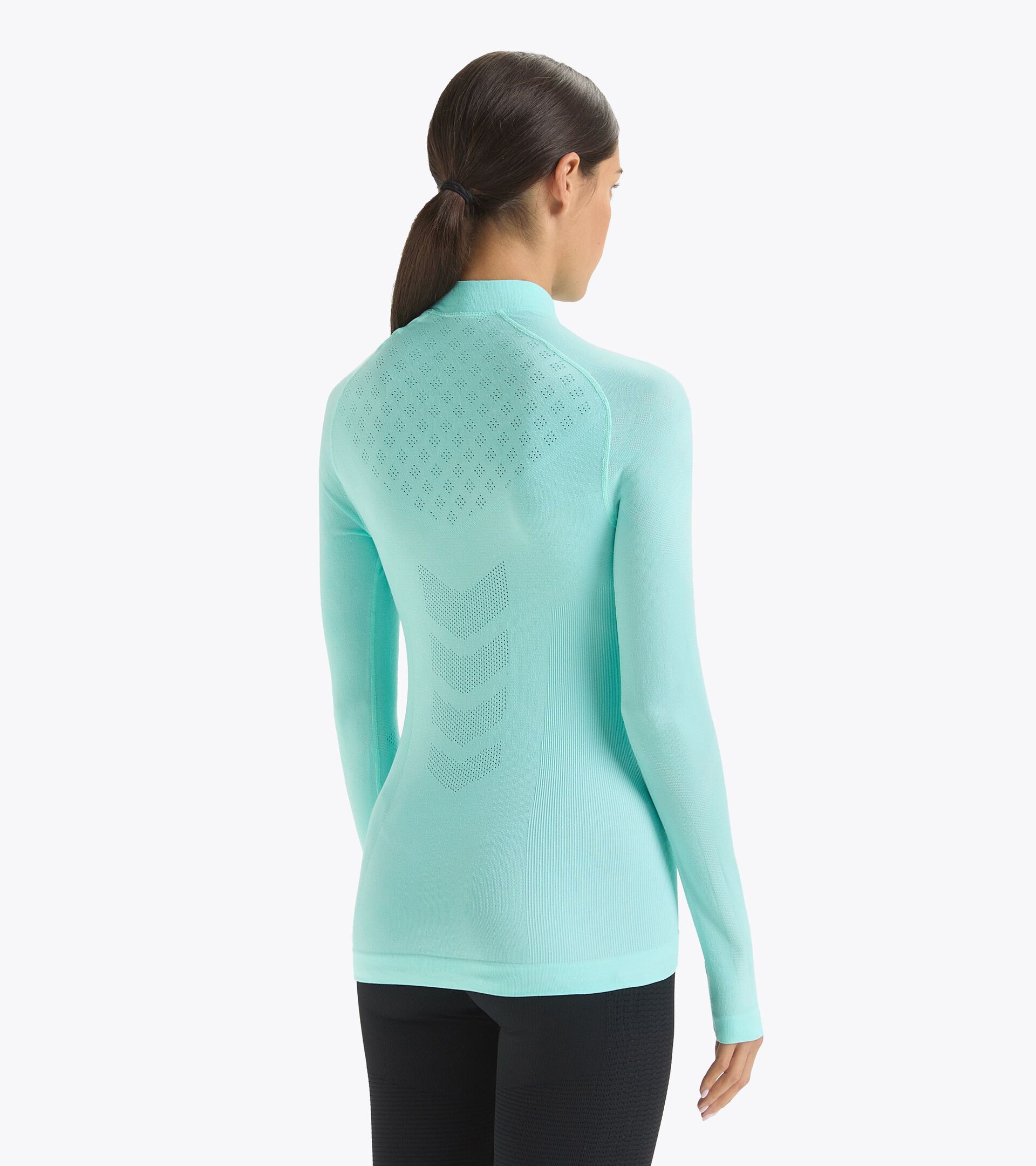 Camiseta de entrenamiento - Mujer L. TURTLE NECK ACT AZUL ARUBA - Diadora