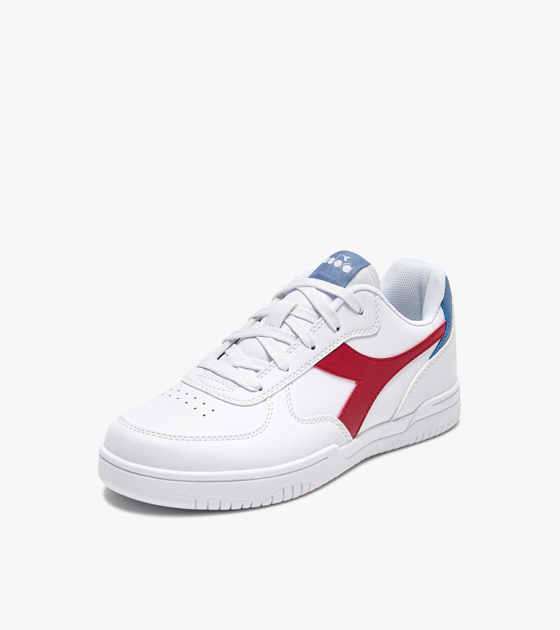Sports shoes - Youth 8-16 years RAPTOR LOW GS WHITE/SALSA/CORONET BLUE - Diadora