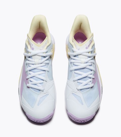 Tennis shoe for hard surfaces and clay courts - Stability - Women&rsquo;s
 B.ICON 3 W AG WHITE/ORCHID BLOOM - Diadora