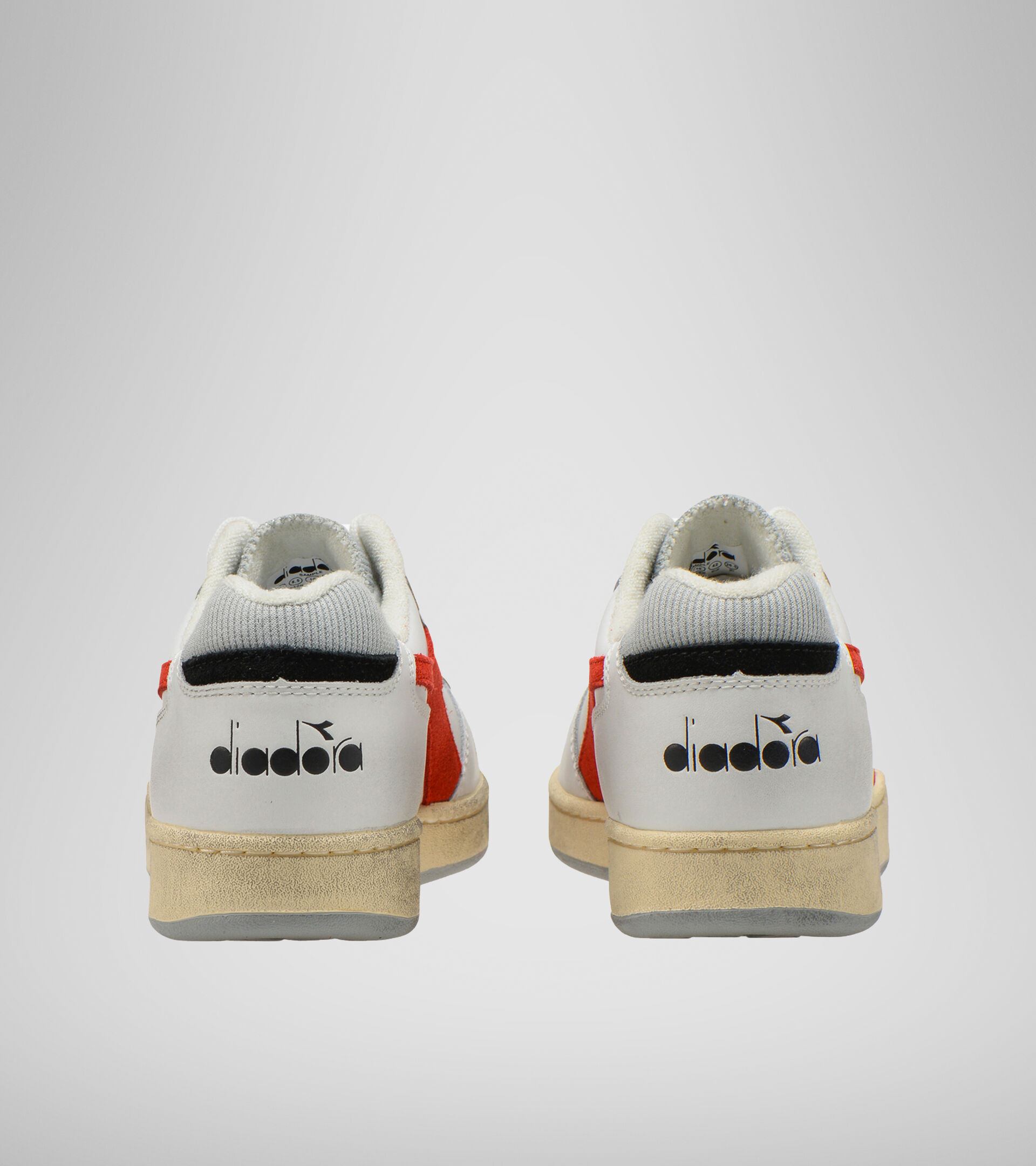 Sports shoe - Unisex MI BASKET LOW ICONA WHITE/FERRARI RED ITALY - Diadora
