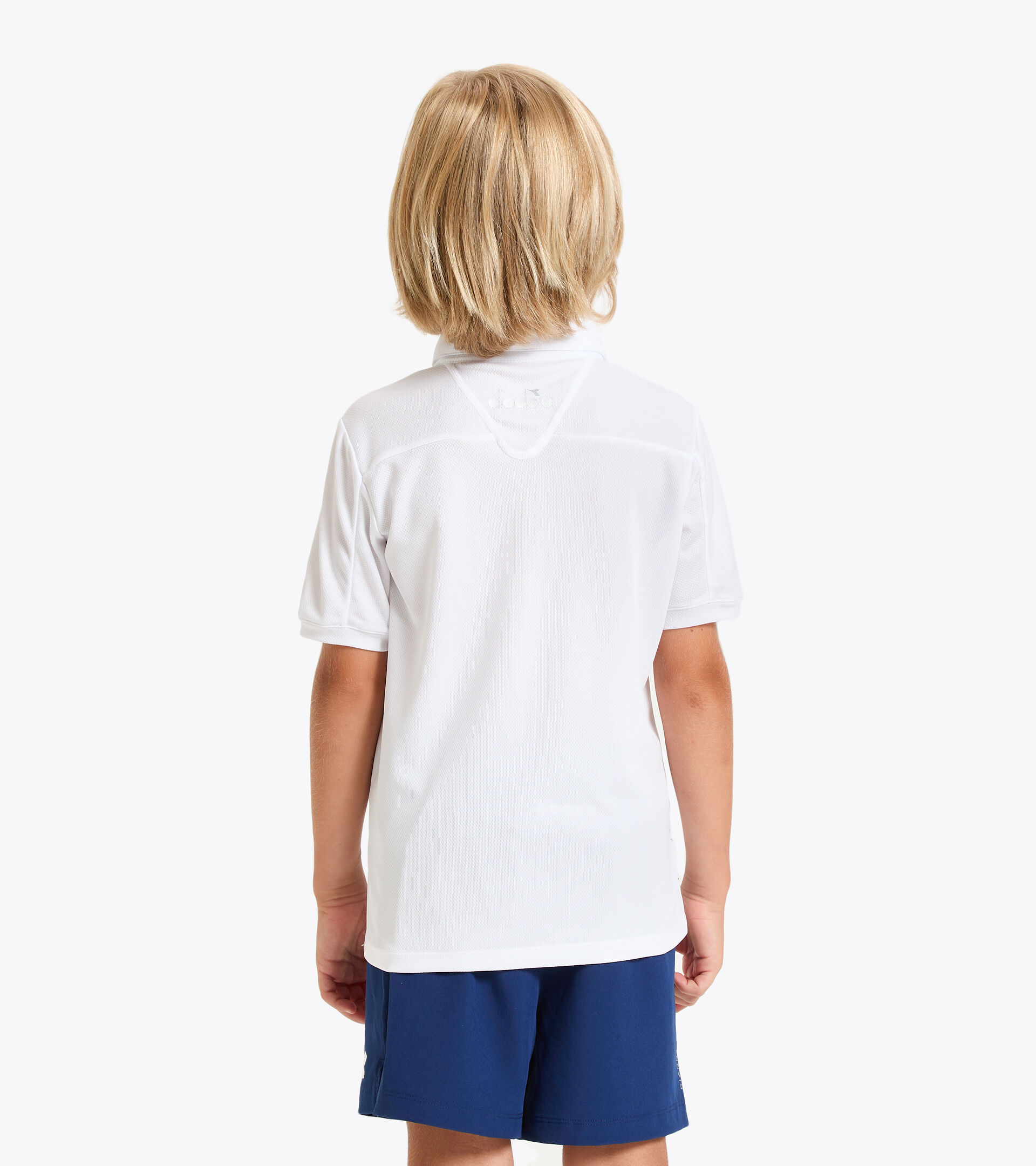 Tennis polo shirt - Junior J. POLO COURT OPTICAL WHITE - Diadora