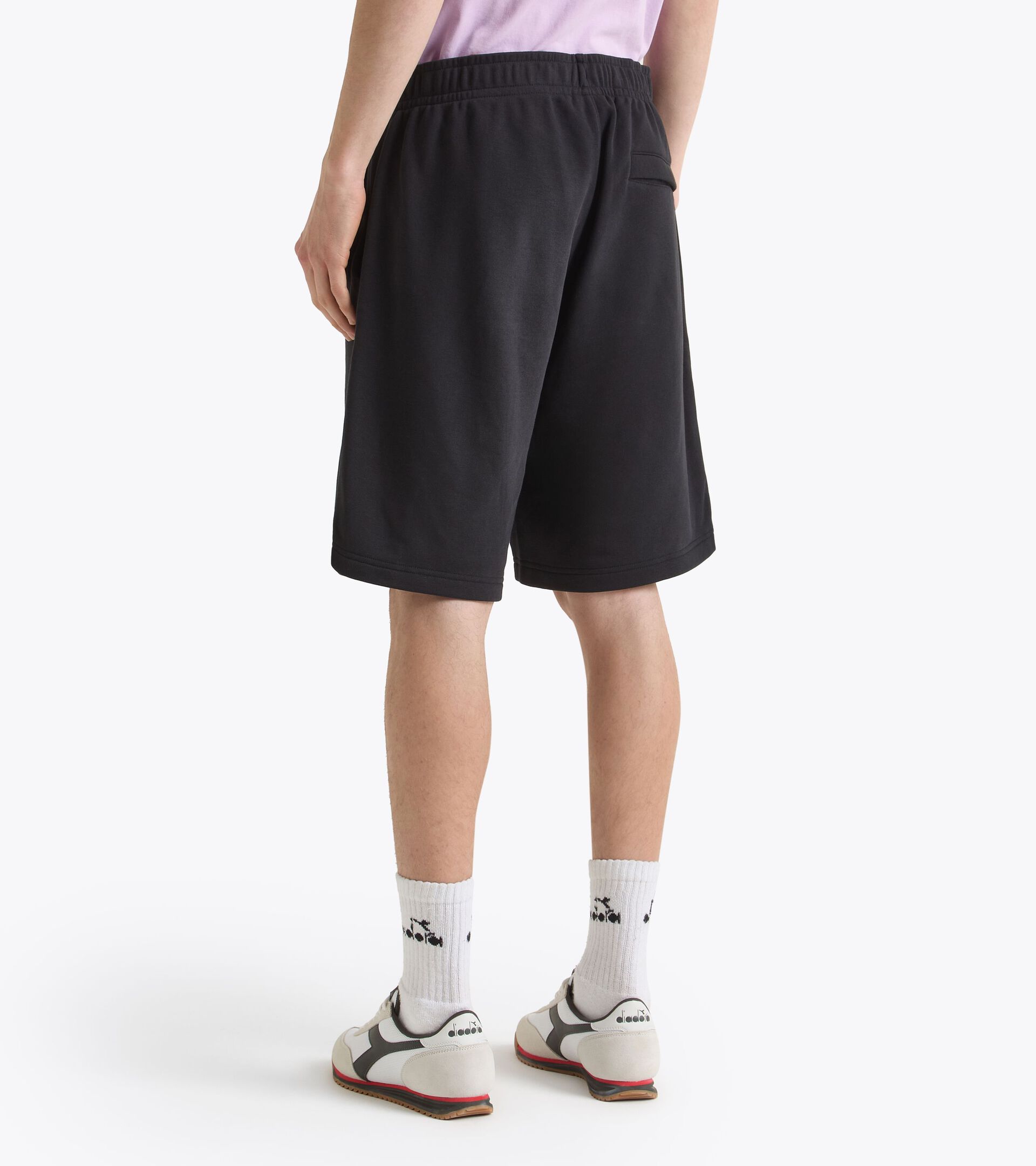 Sports bermuda shorts - All-gender BERMUDA ATHL. LOGO BLACK - Diadora