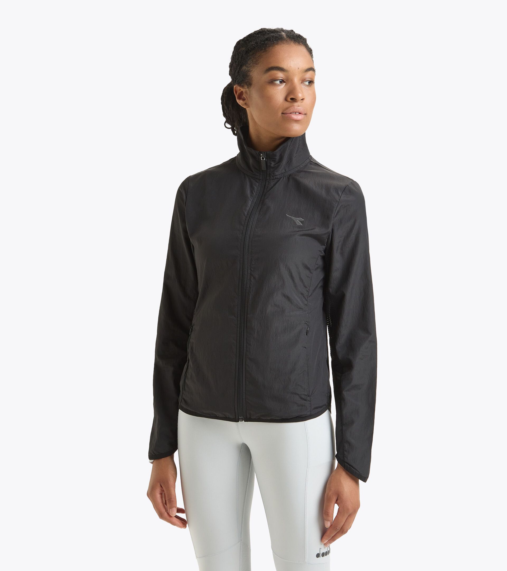 Windproof water-resistant jacket - Women L. WINDBREAKER BLACK - Diadora
